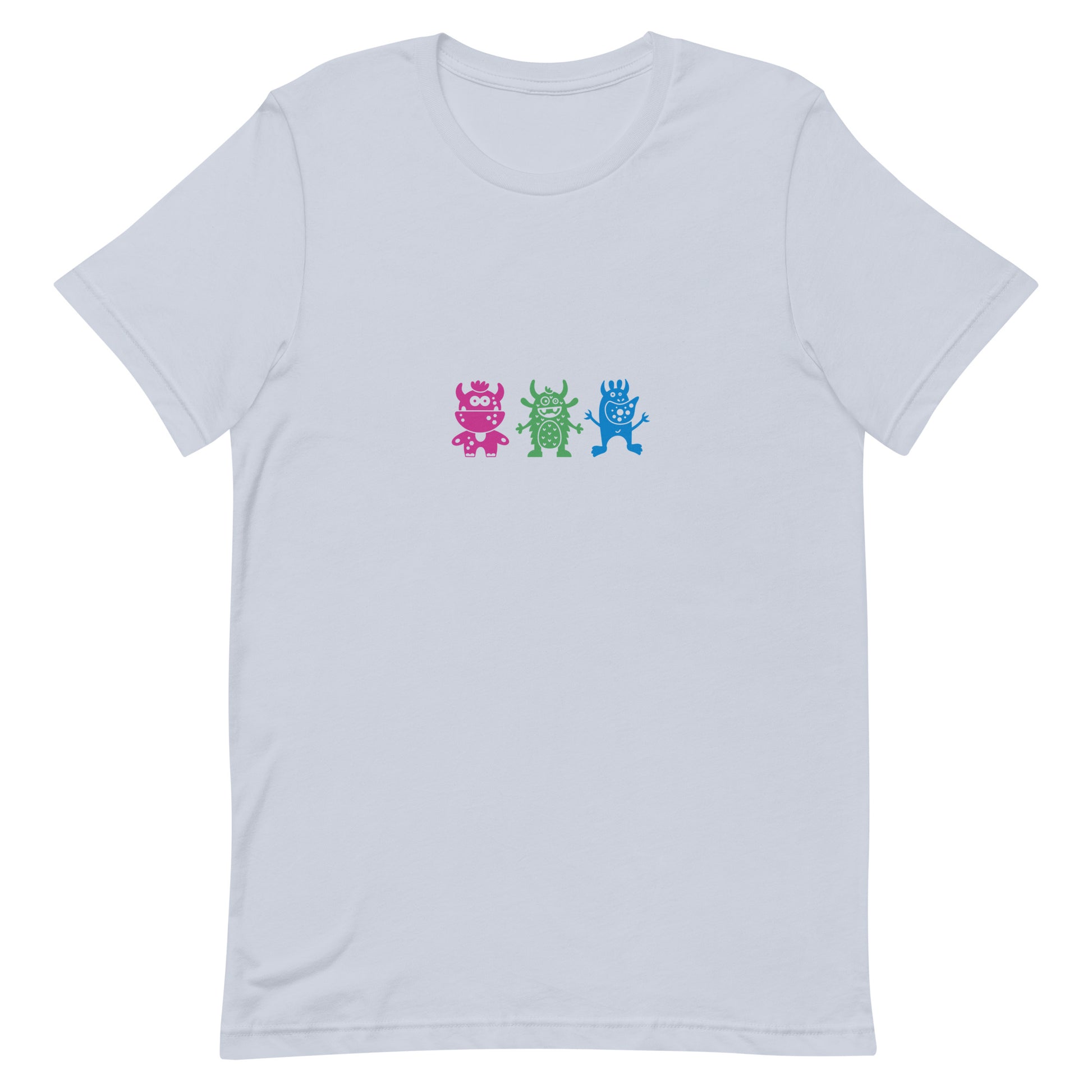 Polysexual Poly Pride T-Shirt - Doodle Monster Light Blue Polysexual unisex-staple-t-shirt-light-blue-front-64cff214d18e0