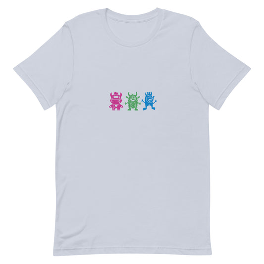 Polysexual Poly Pride T-Shirt - Doodle Monster Light Blue Polysexual unisex-staple-t-shirt-light-blue-front-64cff214d18e0