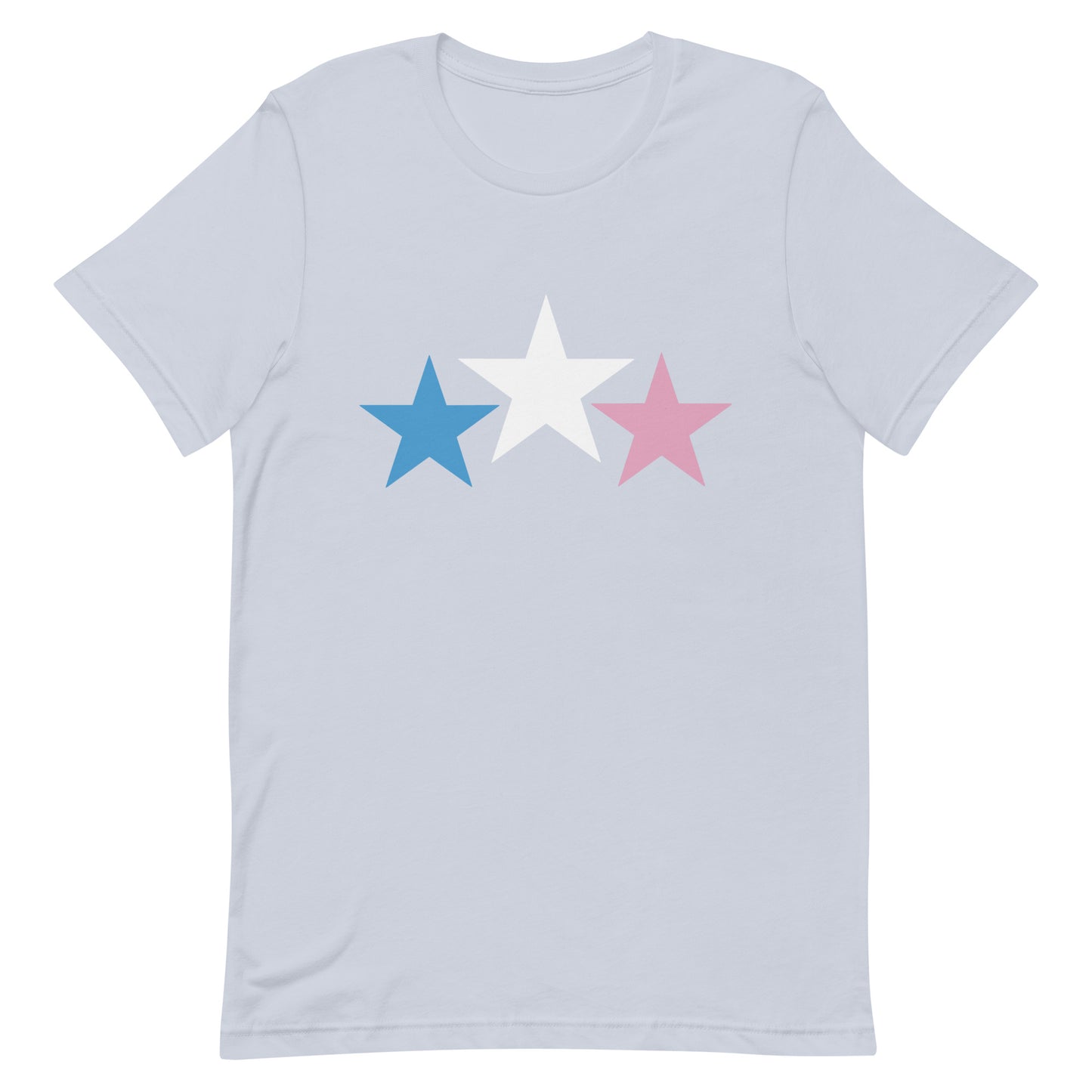 Transgender Trans Pride T-Shirt - Stars Light Blue Transgender unisex-staple-t-shirt-light-blue-front-64de9fdc46934