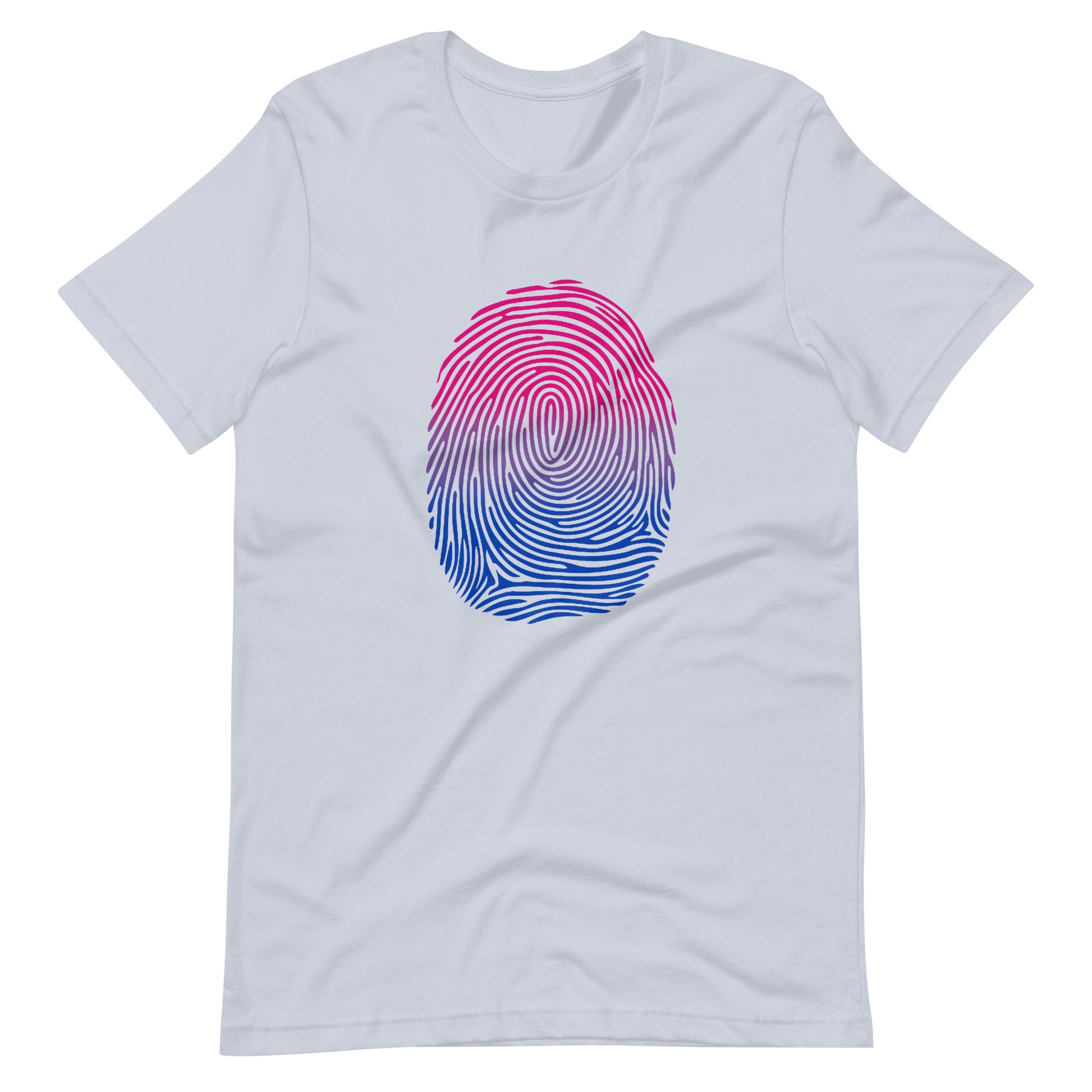 Bisexual Bi Pride Identity Fingerprint Shirt - Unisex Light Blue Bisexual unisex-staple-t-shirt-light-blue-front-660f54398d013