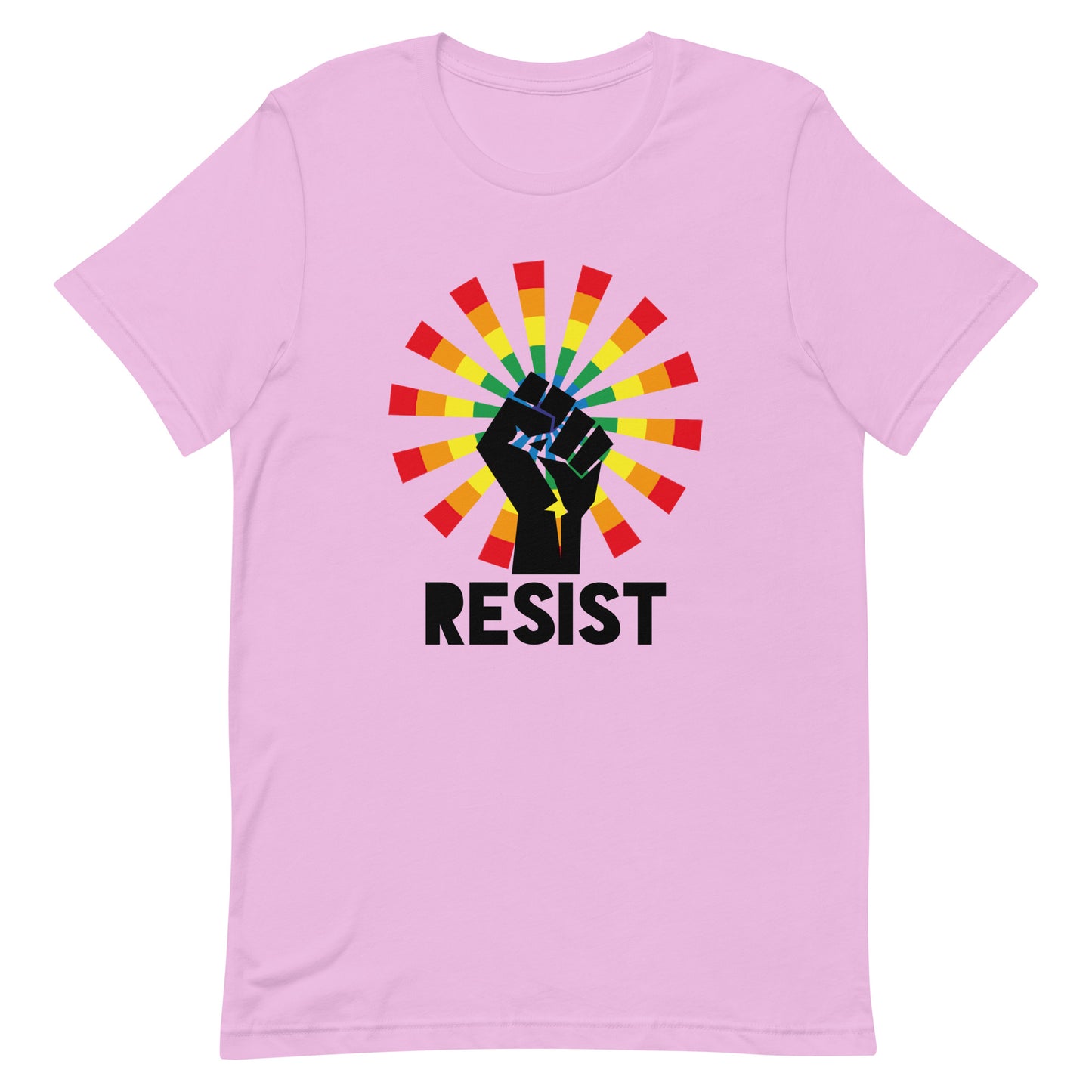 LGBTQ Pride T-Shirt - Resist Lilac Pride unisex-staple-t-shirt-lilac-front-64a4c729b34c4