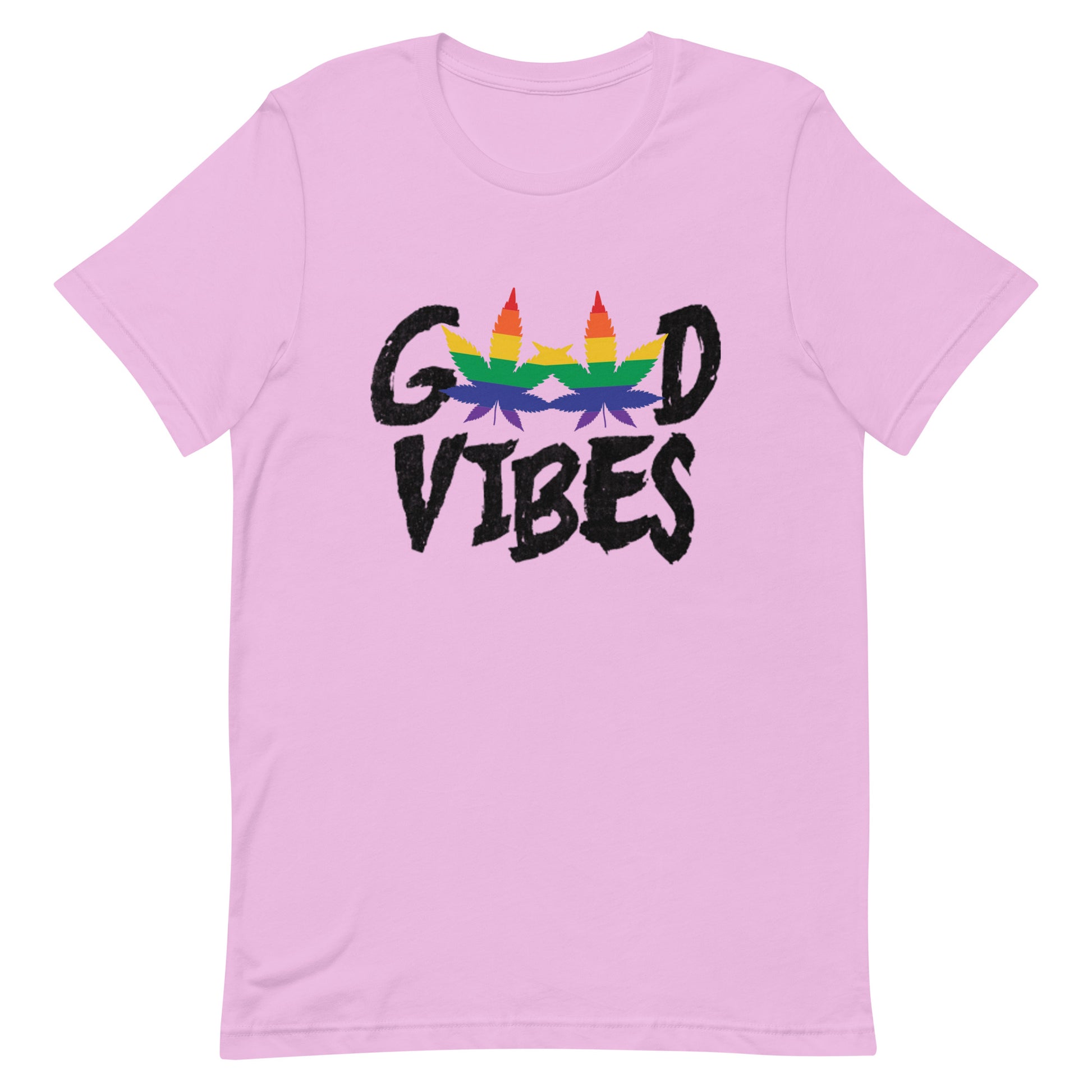 LGBTQ Good Vibes T-Shirt Lilac unisex-staple-t-shirt-lilac-front-64ab649ac21a5