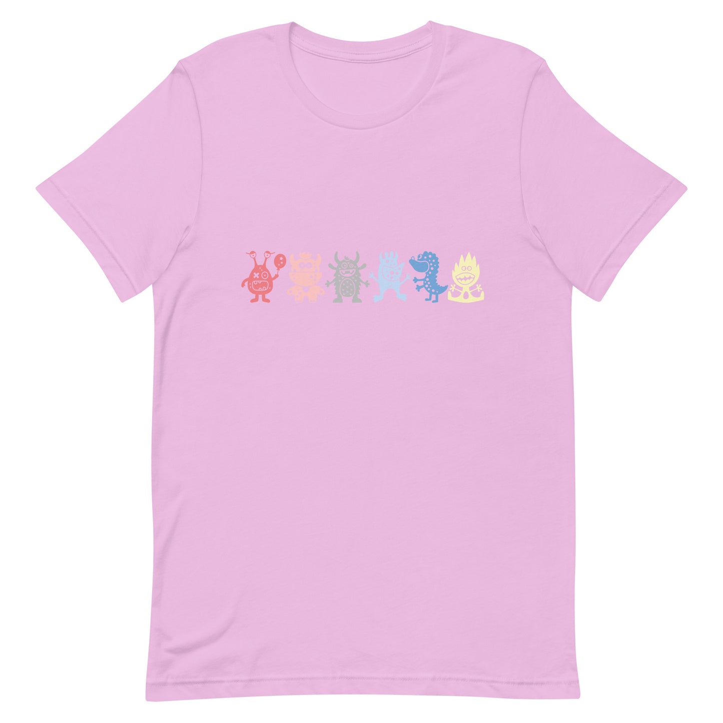 Genderflux Pride Shirt - Doodle Monster Lilac Genderflux unisex-staple-t-shirt-lilac-front-64cff841e0df9