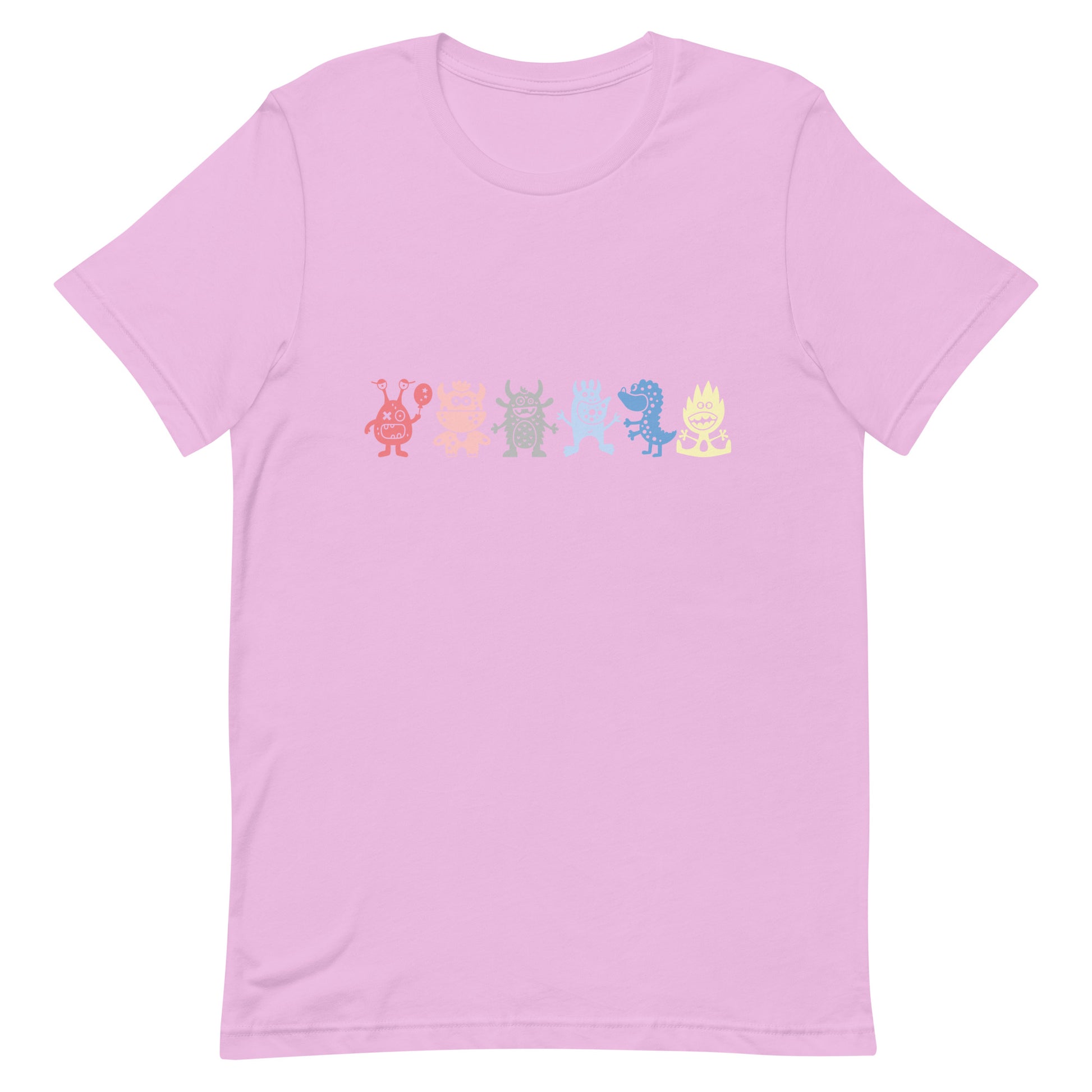 Genderflux Pride Shirt - Doodle Monster Lilac Genderflux unisex-staple-t-shirt-lilac-front-64cff841e0df9