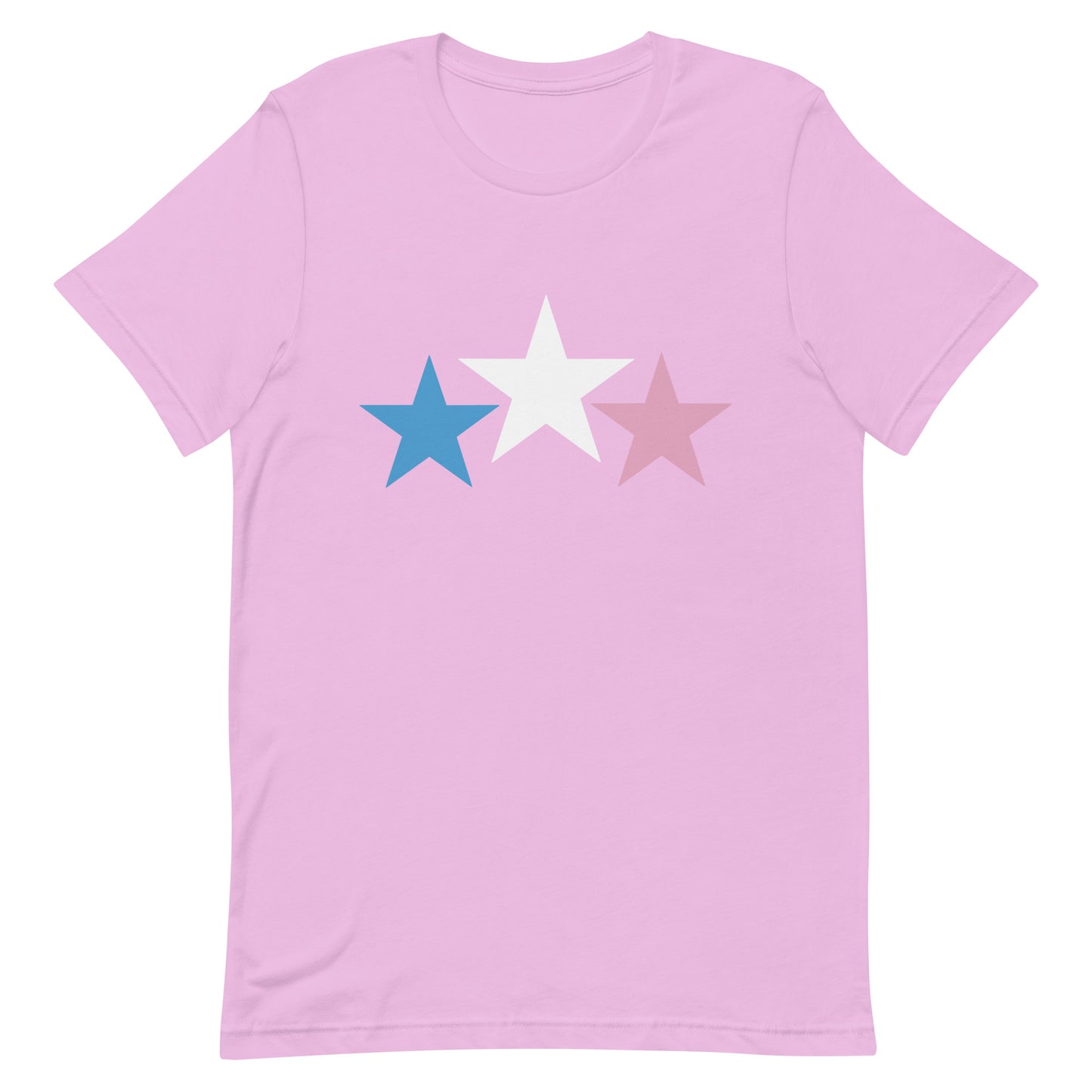 Transgender Trans Pride T-Shirt - Stars Lilac Transgender unisex-staple-t-shirt-lilac-front-64de9fdc456d2