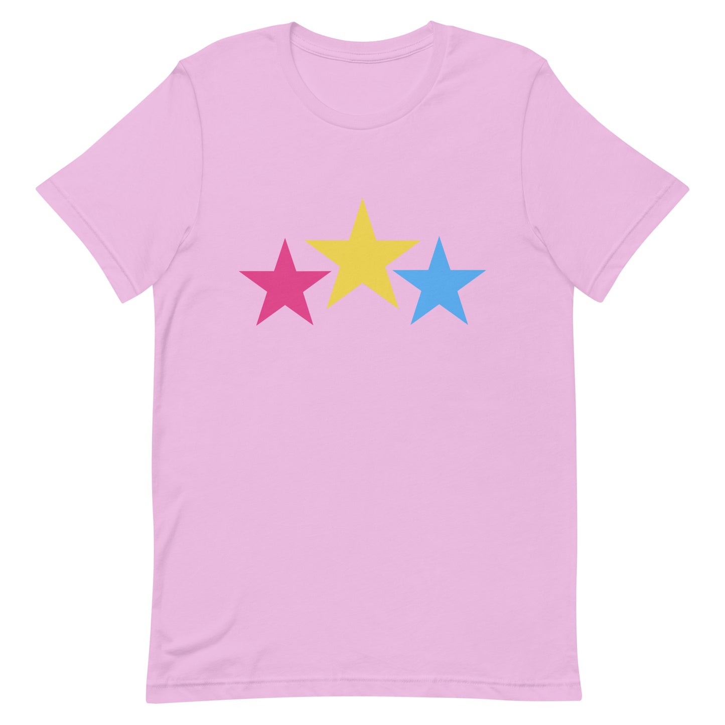 Pansexual Pan Pride T-Shirt - Stars Lilac Pansexual unisex-staple-t-shirt-lilac-front-64dea38bab746