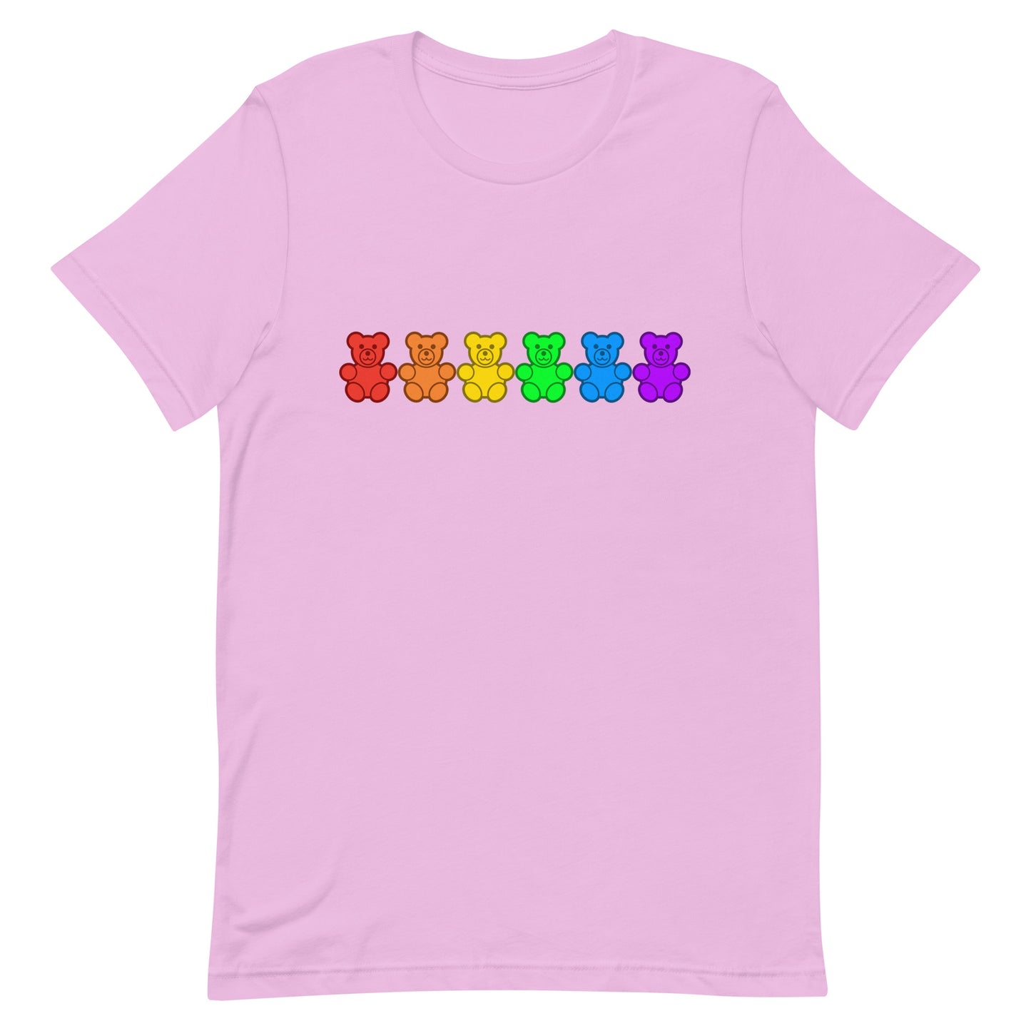 LGBTQ Pride Gummy Bear T-shirt Lilac Pride unisex-staple-t-shirt-lilac-front-65aef14611c96