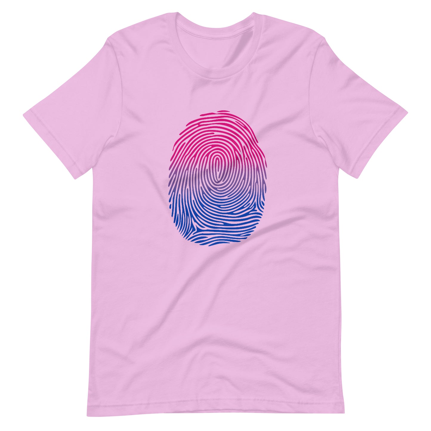 Bisexual Bi Pride Identity Fingerprint Shirt - Unisex Lilac Bisexual unisex-staple-t-shirt-lilac-front-660f54398a46a