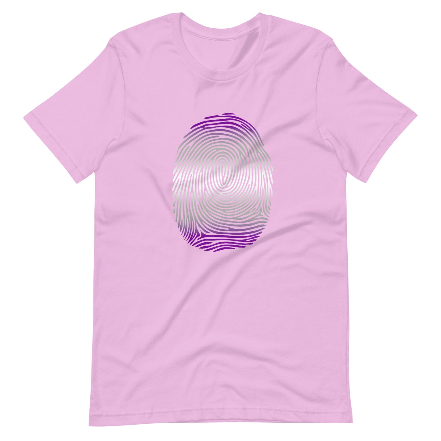 Greysexual Pride Identity Fingerprint Shirt - Unisex Lilac Greysexual unisex-staple-t-shirt-lilac-front-661007673af87