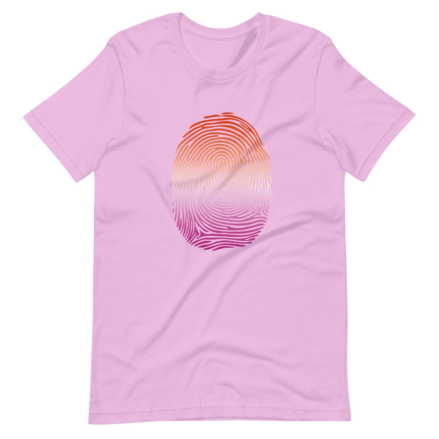 Lesbian Pride Identity Fingerprint Shirt Lilac Lesbian unisex-staple-t-shirt-lilac-front-6610092c8f614