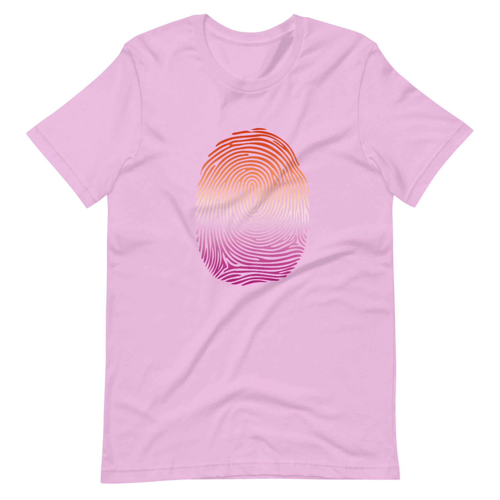 Lesbian Pride Identity Fingerprint Shirt Lilac Lesbian unisex-staple-t-shirt-lilac-front-6610092c8f614