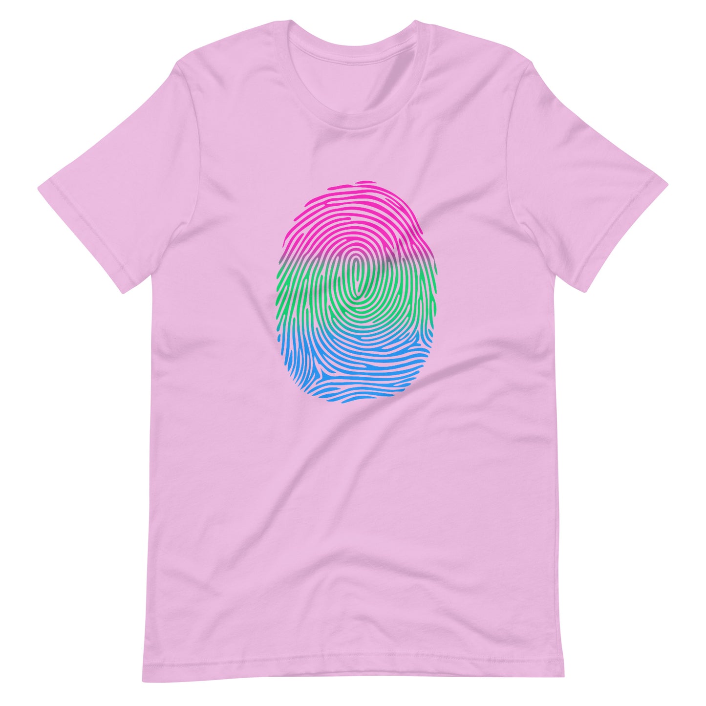 Polysexual Poly Pride Identity Fingerprint Shirt - Unisex Lilac Polysexual unisex-staple-t-shirt-lilac-front-66100b55728eb