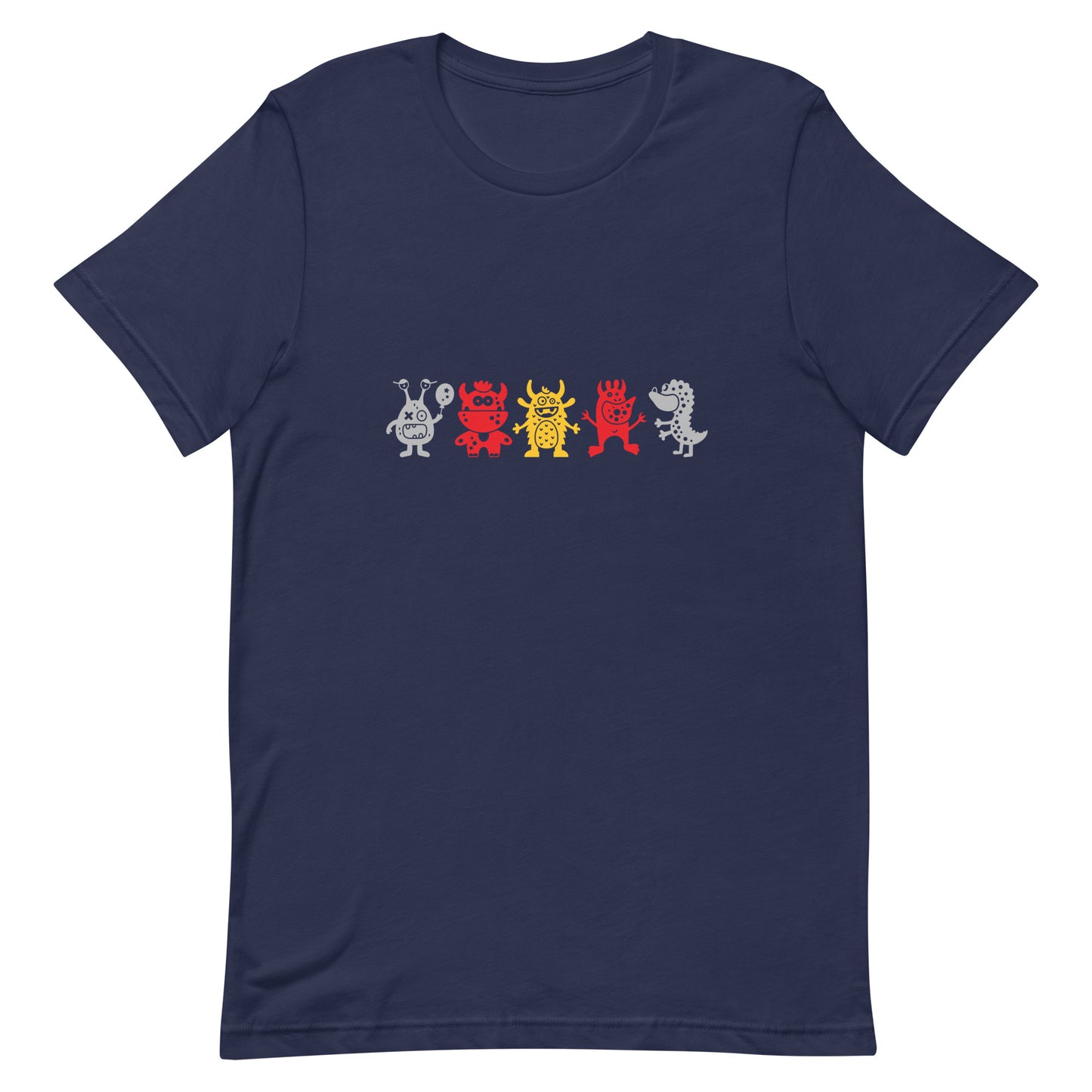 Proculsexual Pride T-Shirt - Doodle Monsters Navy Proculsexual unisex-staple-t-shirt-navy-front-64cff663d1b80