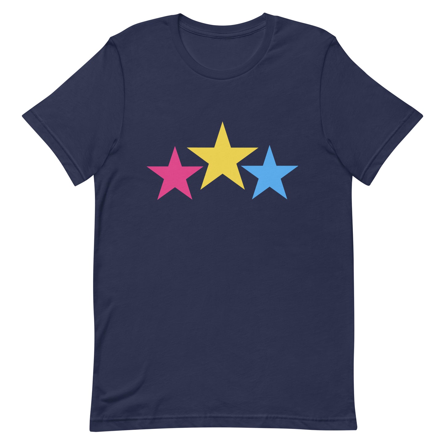 Pansexual Pan Pride T-Shirt - Stars Navy Pansexual unisex-staple-t-shirt-navy-front-64dea38baa306