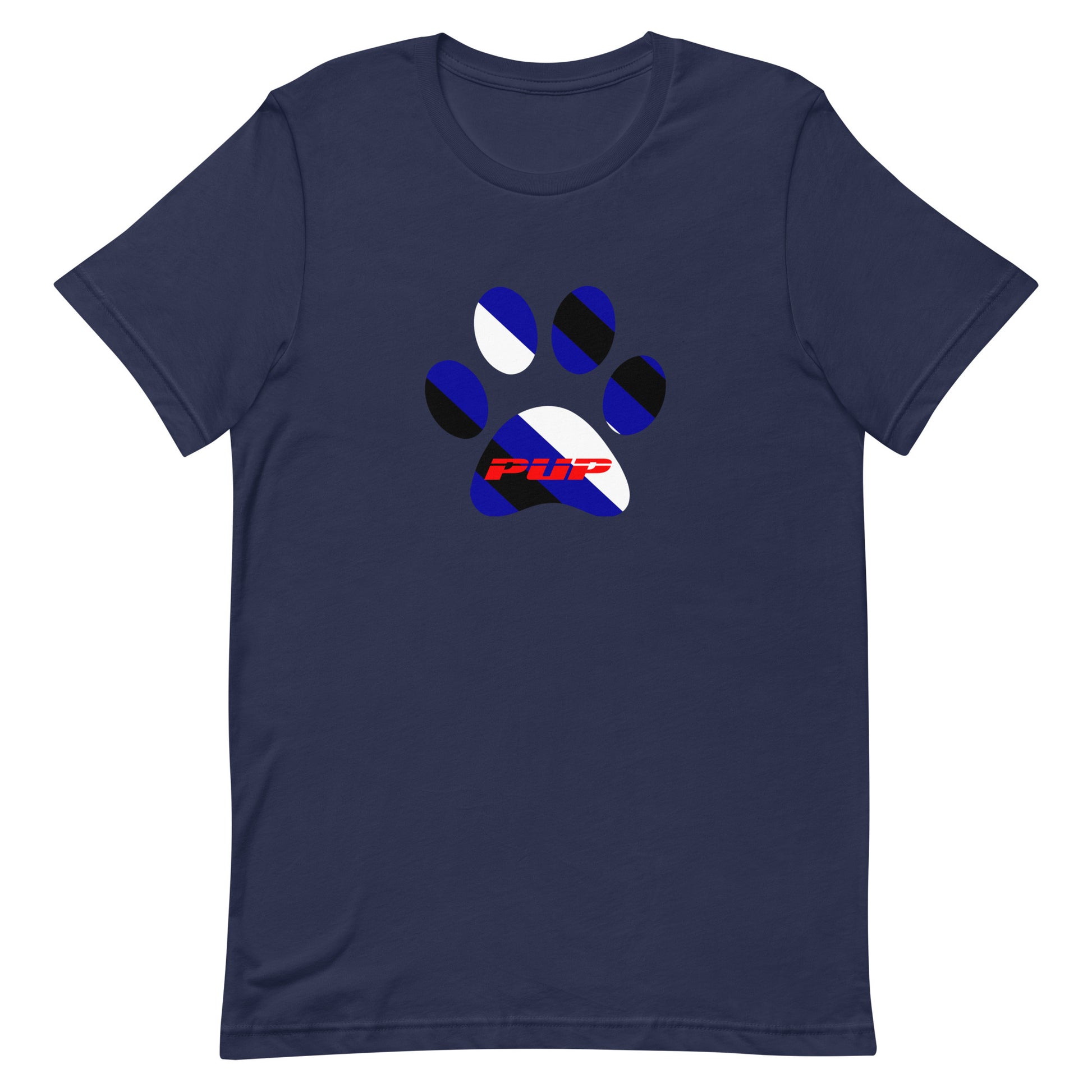 Puppy Pup Play Paw Shirt - Unisex Navy unisex-staple-t-shirt-navy-front-660f13304ed34