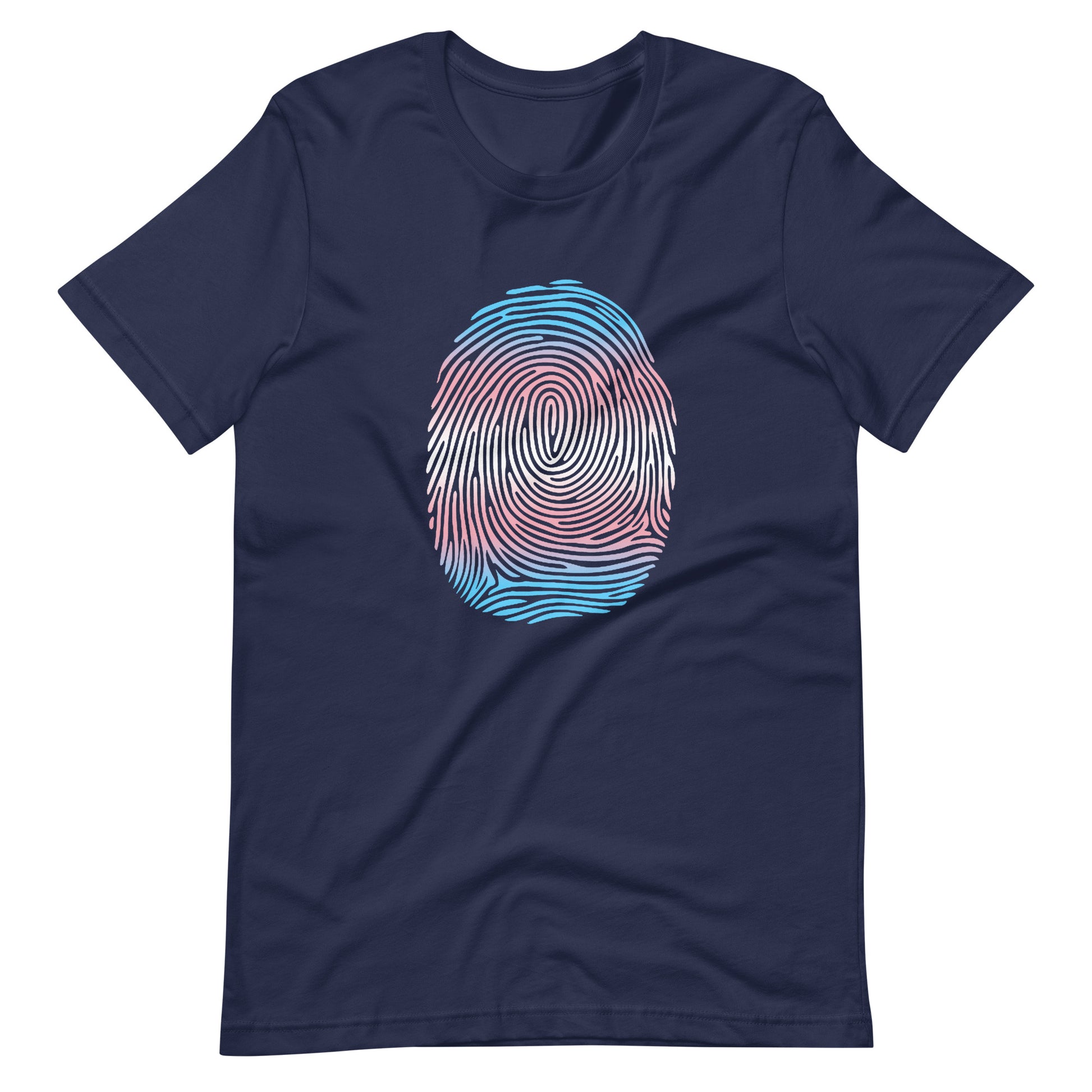 Transgender Trans Pride Identity Fingerprint MTF FTM T-shirt Navy Transgender unisex-staple-t-shirt-navy-front-660f4e86d11e1