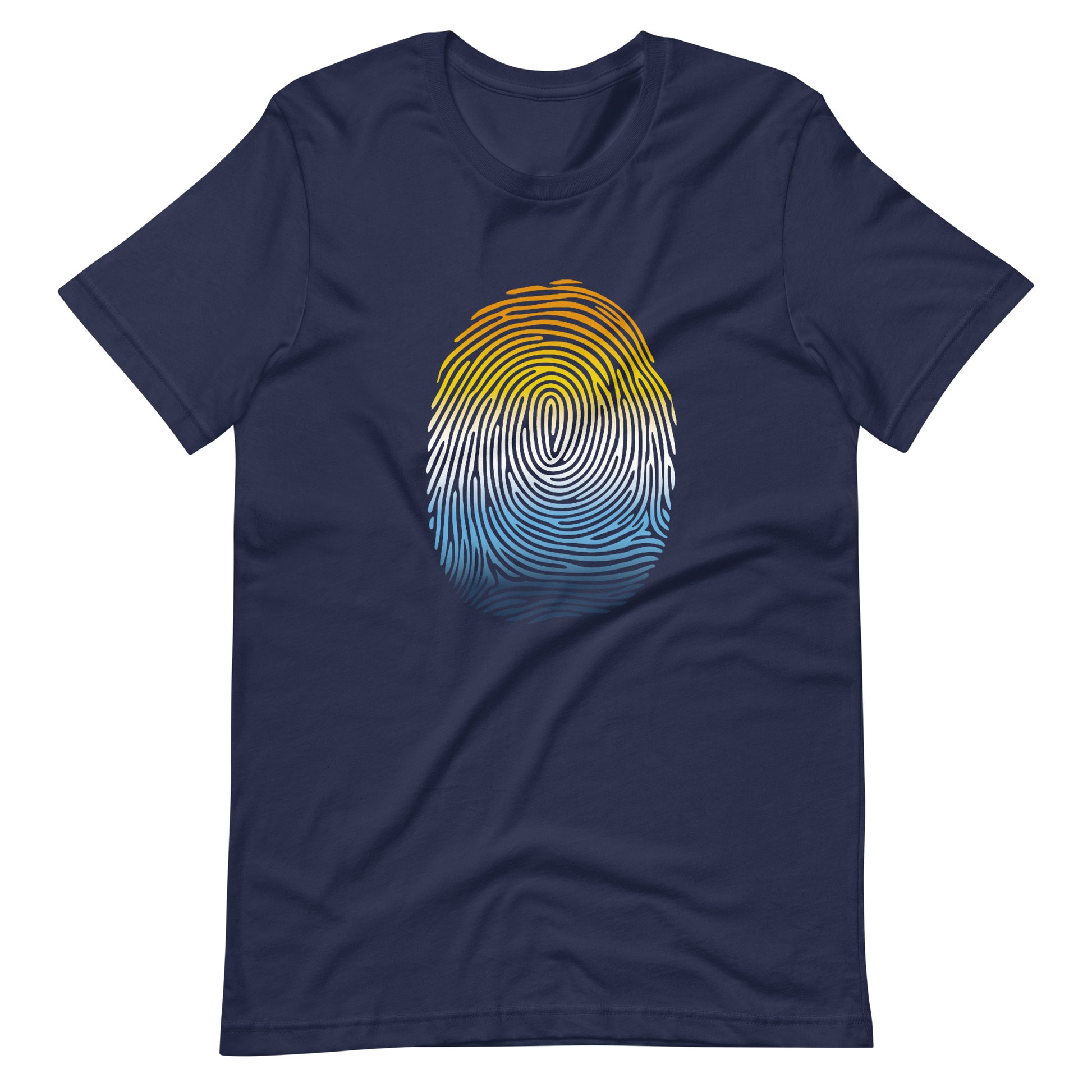 Aroace Pride Identity Fingerprint Shirt - Unisex Navy Aroace unisex-staple-t-shirt-navy-front-660f52ab3b217