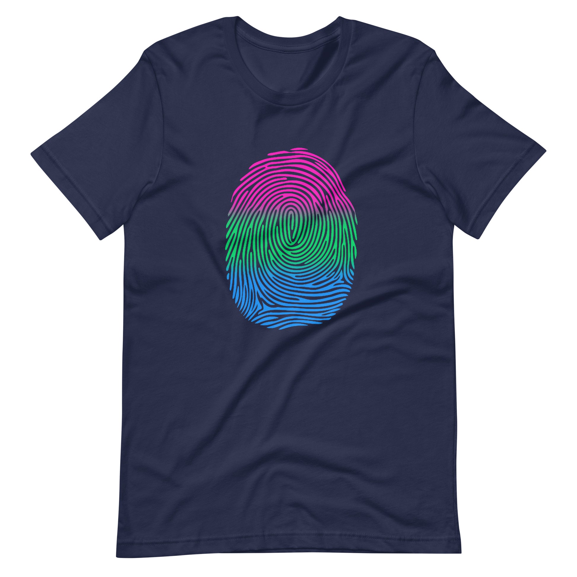 Polysexual Poly Pride Identity Fingerprint Shirt - Unisex Navy Polysexual unisex-staple-t-shirt-navy-front-66100b556c801