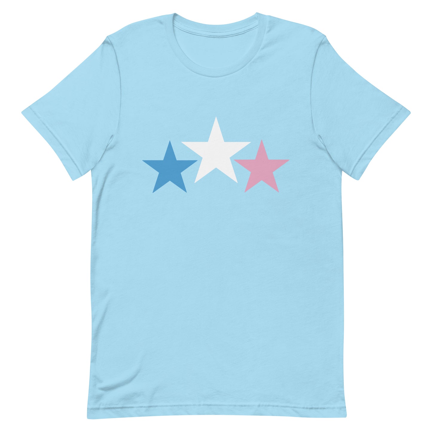 Transgender Trans Pride T-Shirt - Stars Ocean Blue Transgender unisex-staple-t-shirt-ocean-blue-front-64de9fdc480c0