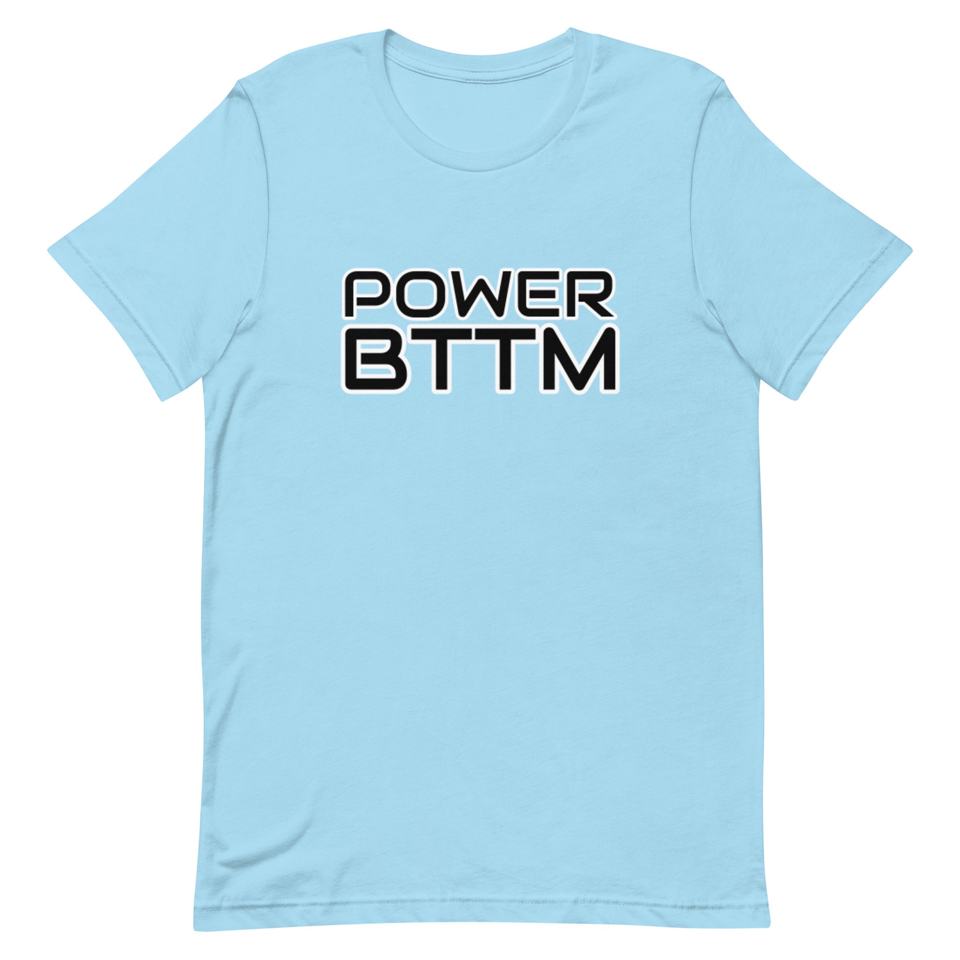 Power Bottom T-shirt Ocean Blue Gay unisex-staple-t-shirt-ocean-blue-front-64ed2d5274fb1