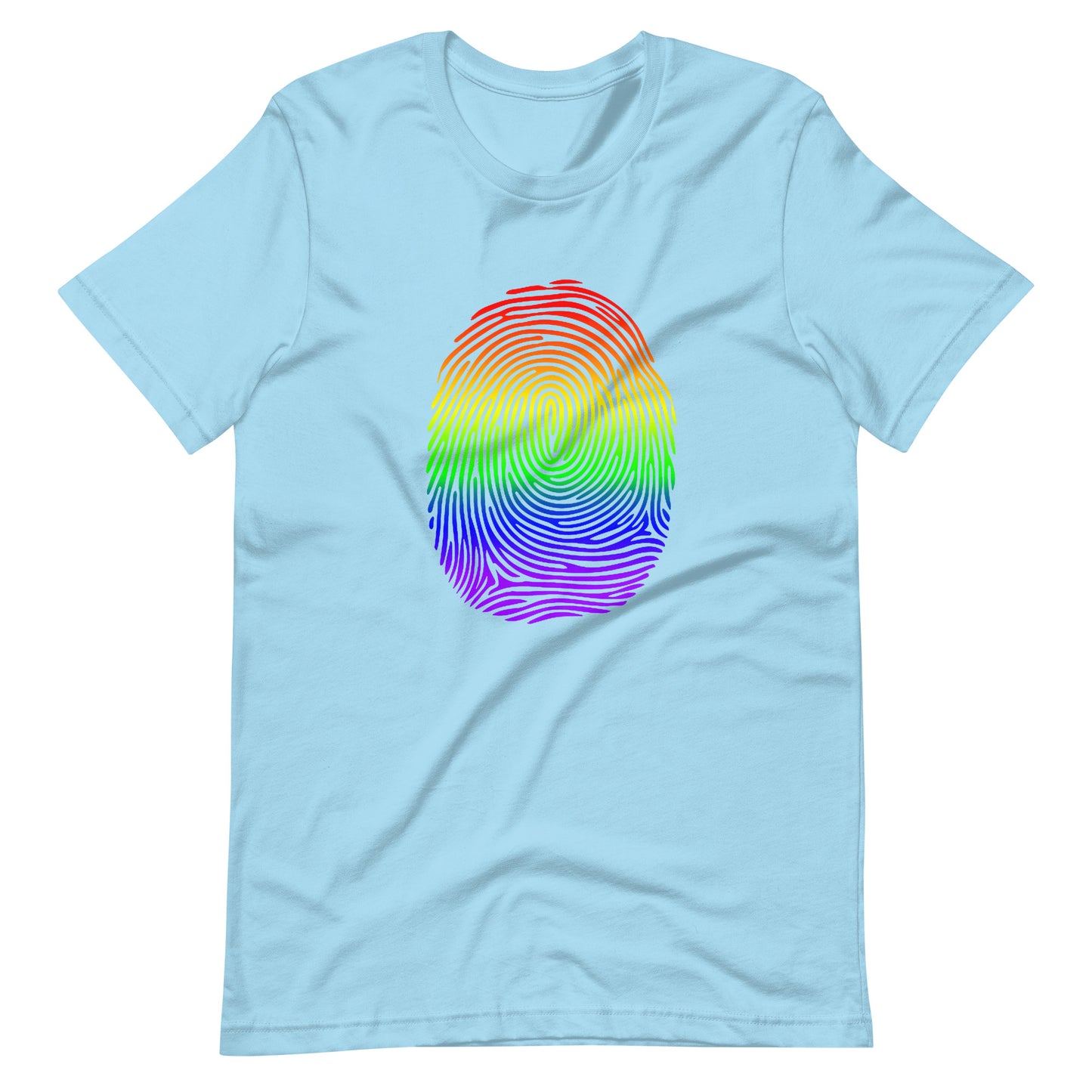 LGBT LGBTQ Pride Identity Fingerprint Shirt - Unisex Ocean Blue Pride unisex-staple-t-shirt-ocean-blue-front-66100c15f286f