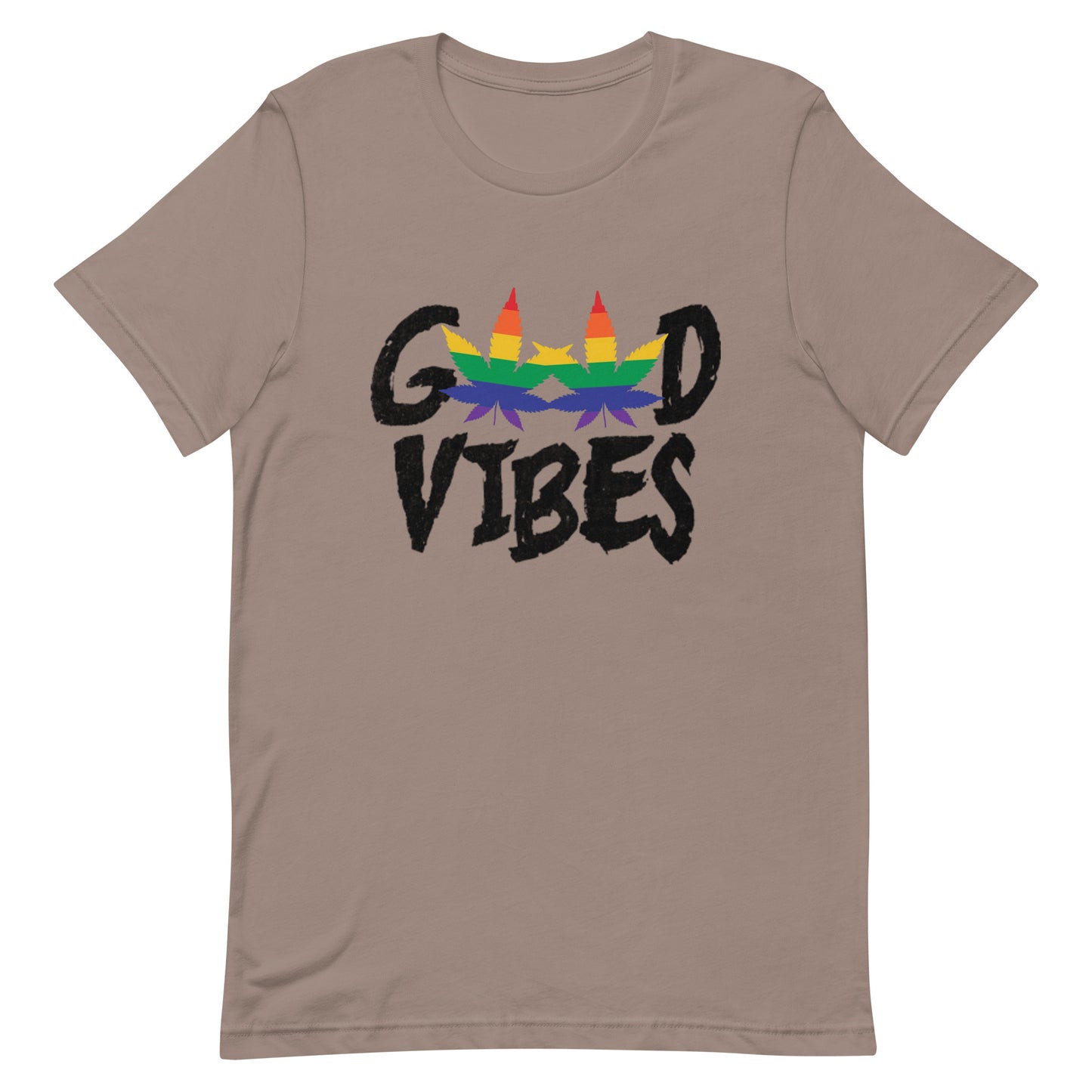 LGBTQ Good Vibes T-Shirt Pebble unisex-staple-t-shirt-pebble-front-64ab649ac1e47