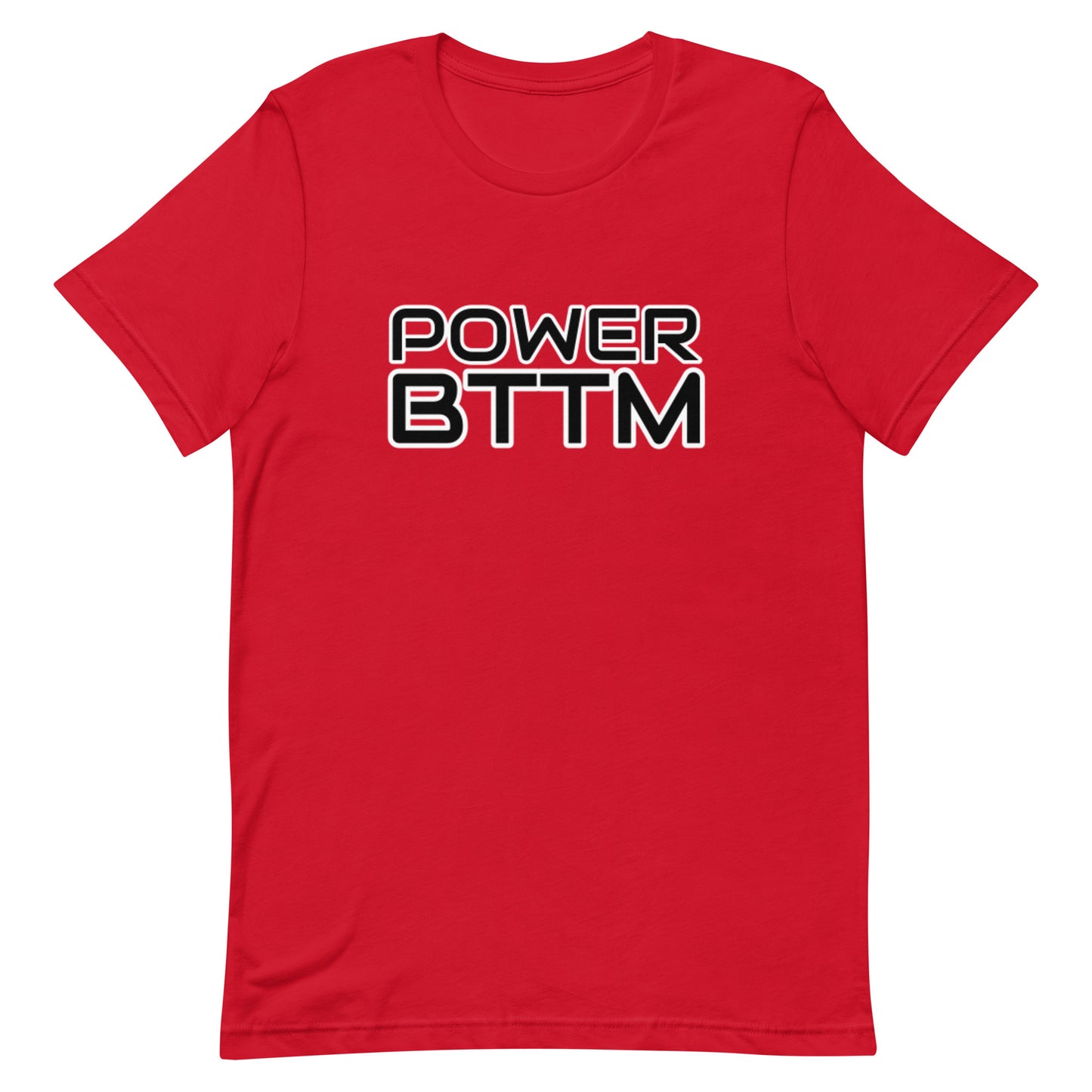 Power Bottom T-shirt Red Gay unisex-staple-t-shirt-red-front-64ed2d5270307