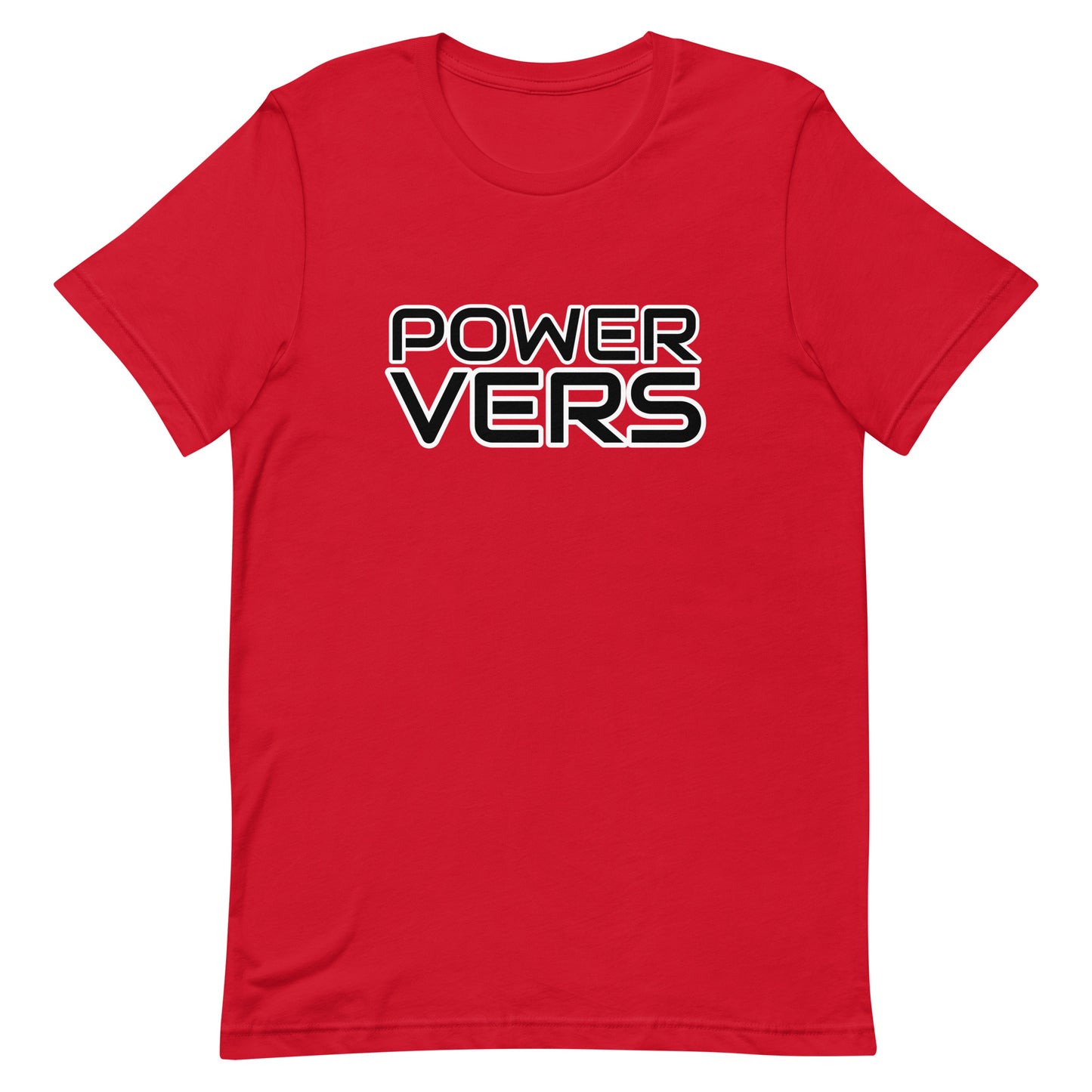 Power Vers T-shirt Red unisex-staple-t-shirt-red-front-654d15d34ced2