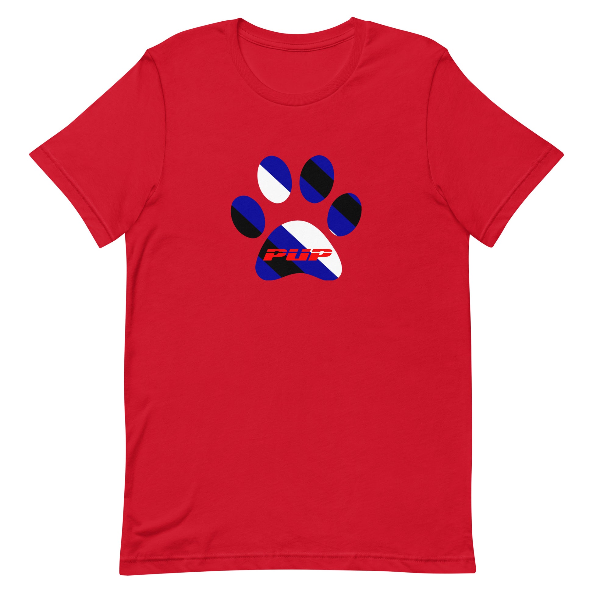 Puppy Pup Play Paw Shirt - Unisex Red unisex-staple-t-shirt-red-front-660f13305015e