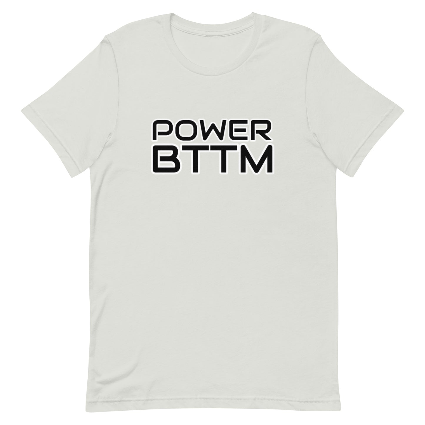 Power Bottom T-shirt Silver Gay unisex-staple-t-shirt-silver-front-64ed2d5276c45