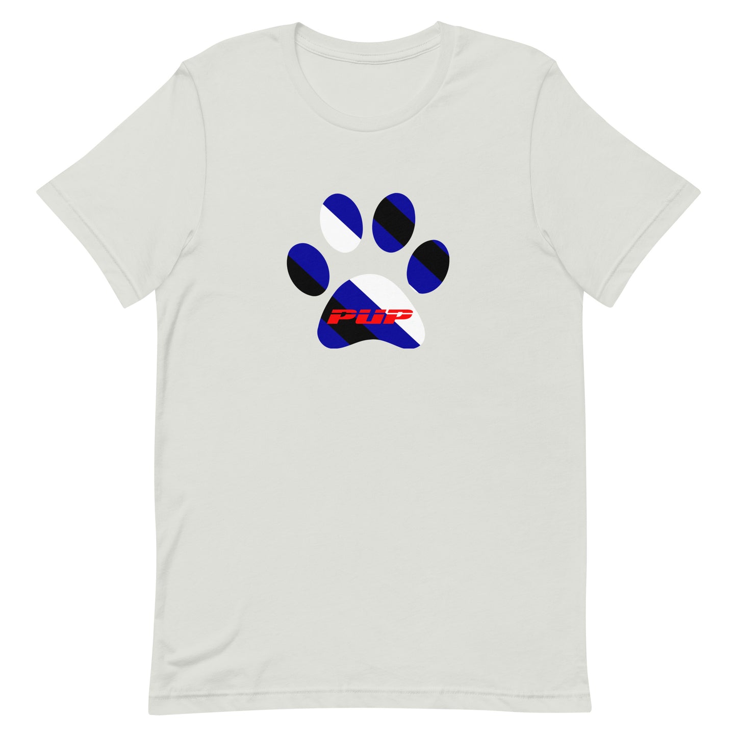 Puppy Pup Play Paw Shirt - Unisex Silver unisex-staple-t-shirt-silver-front-660f13305cc53