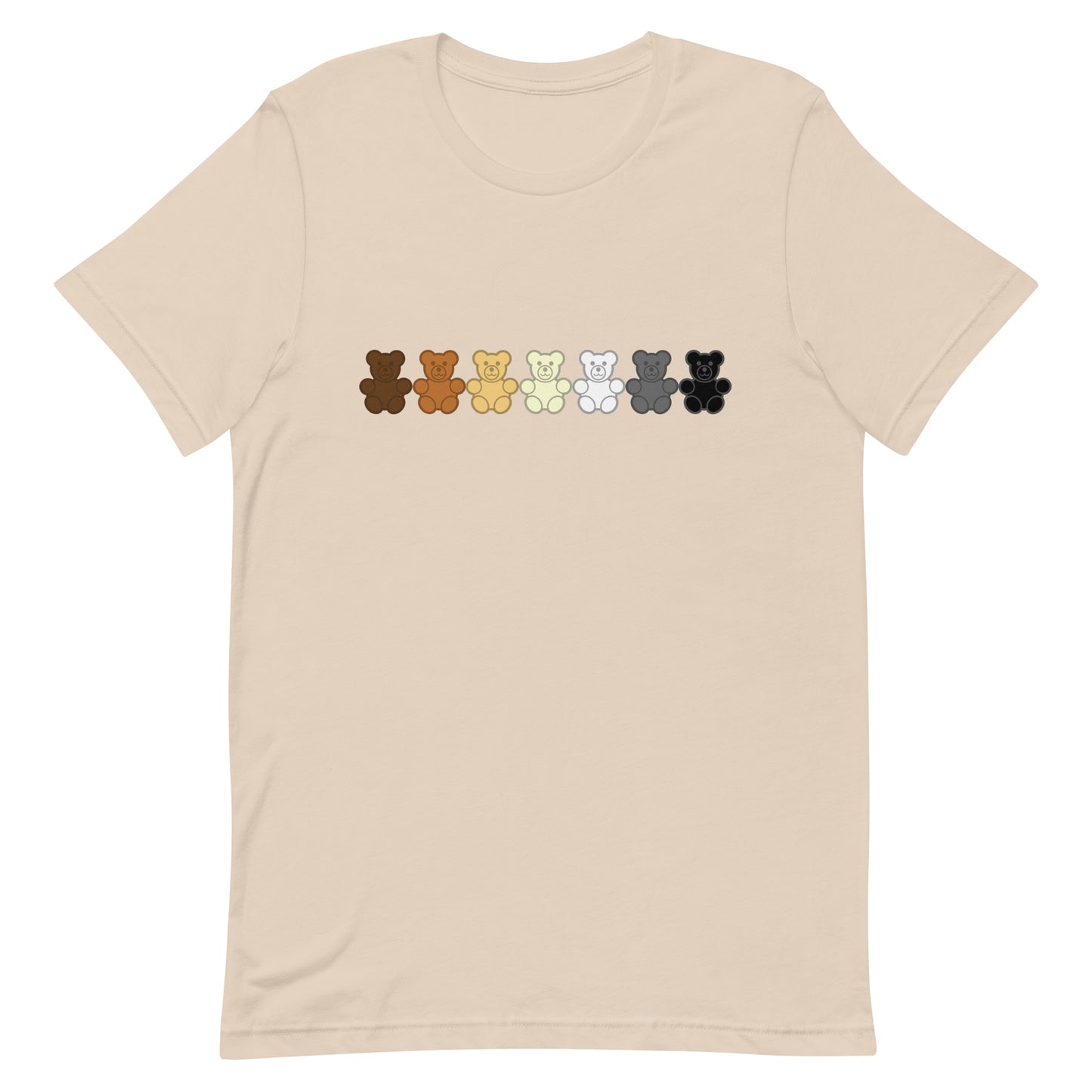 Gay Bear Gummy Bear Tee Soft Cream Gay unisex-staple-t-shirt-soft-cream-front-65aabfbb7a5a6