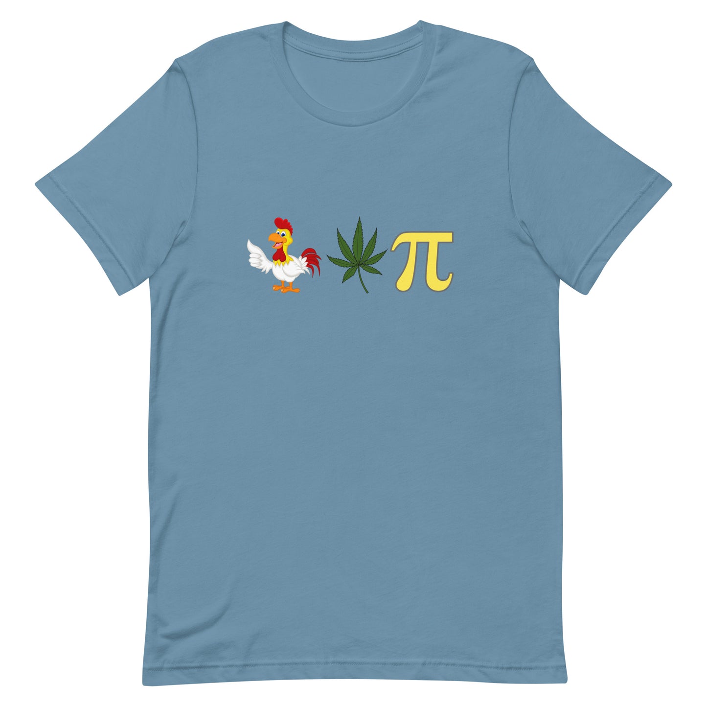 Chicken Pot Pi Tee Steel Blue unisex-staple-t-shirt-steel-blue-front-64dff054e6f2c