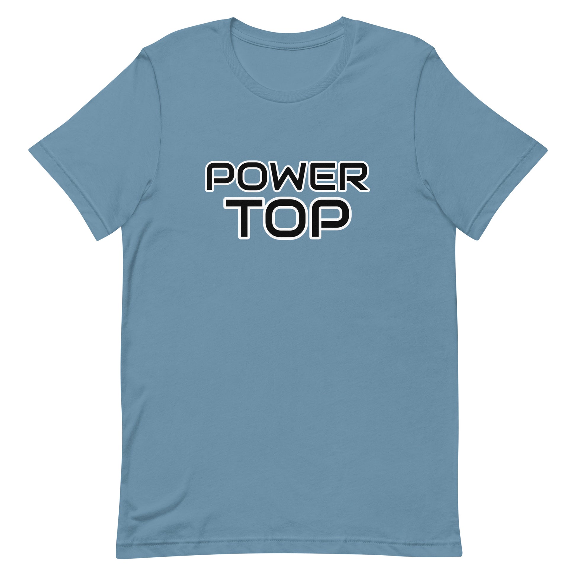 Power Top T-shirt Steel Blue Gay unisex-staple-t-shirt-steel-blue-front-64ed2cec97dd5