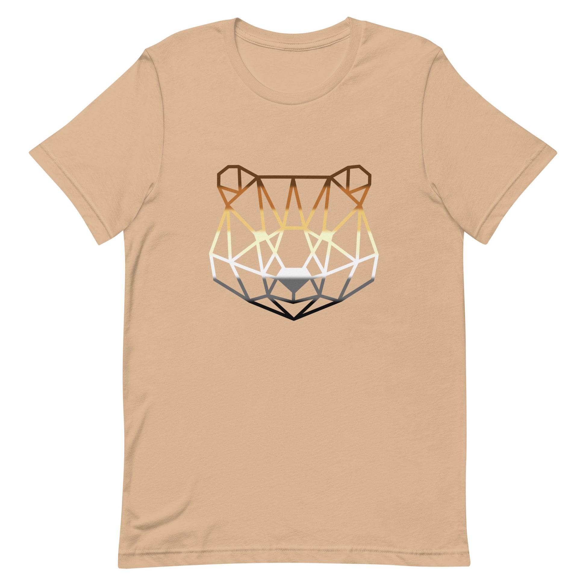 Gay Bear Geometric Art T-Shirt Tan Gay unisex-staple-t-shirt-tan-front-65a96b7da5219