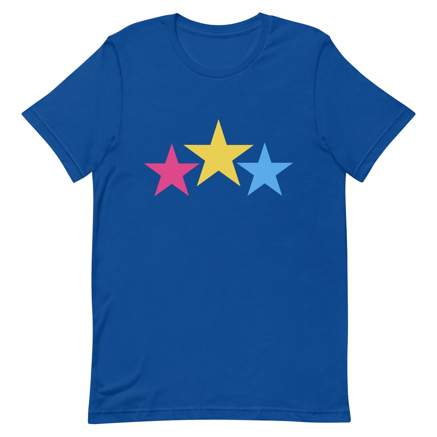 Pansexual Pan Pride T-Shirt - Stars True Royal Pansexual unisex-staple-t-shirt-true-royal-front-64dea38baaaf0