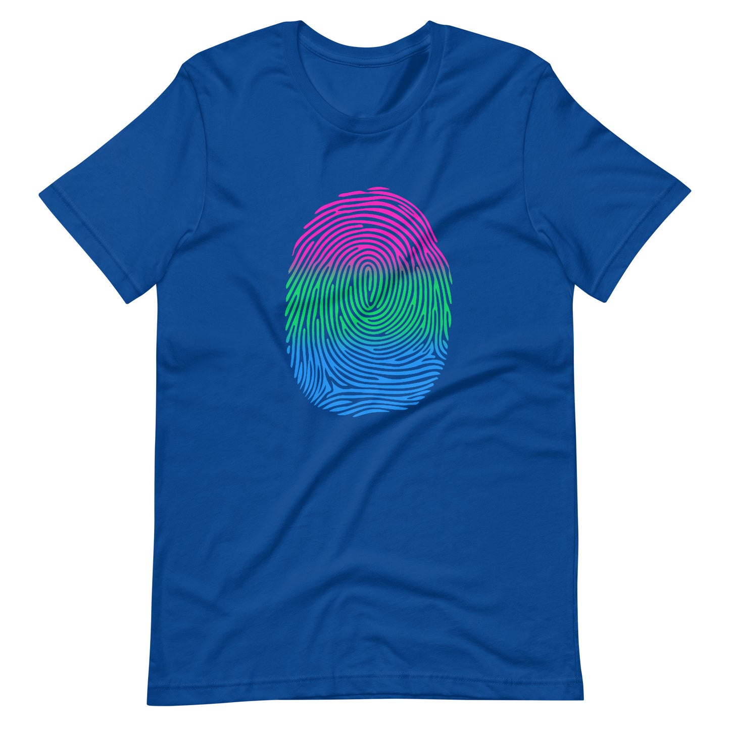 Polysexual Poly Pride Identity Fingerprint Shirt - Unisex True Royal Polysexual unisex-staple-t-shirt-true-royal-front-66100b556ea6d