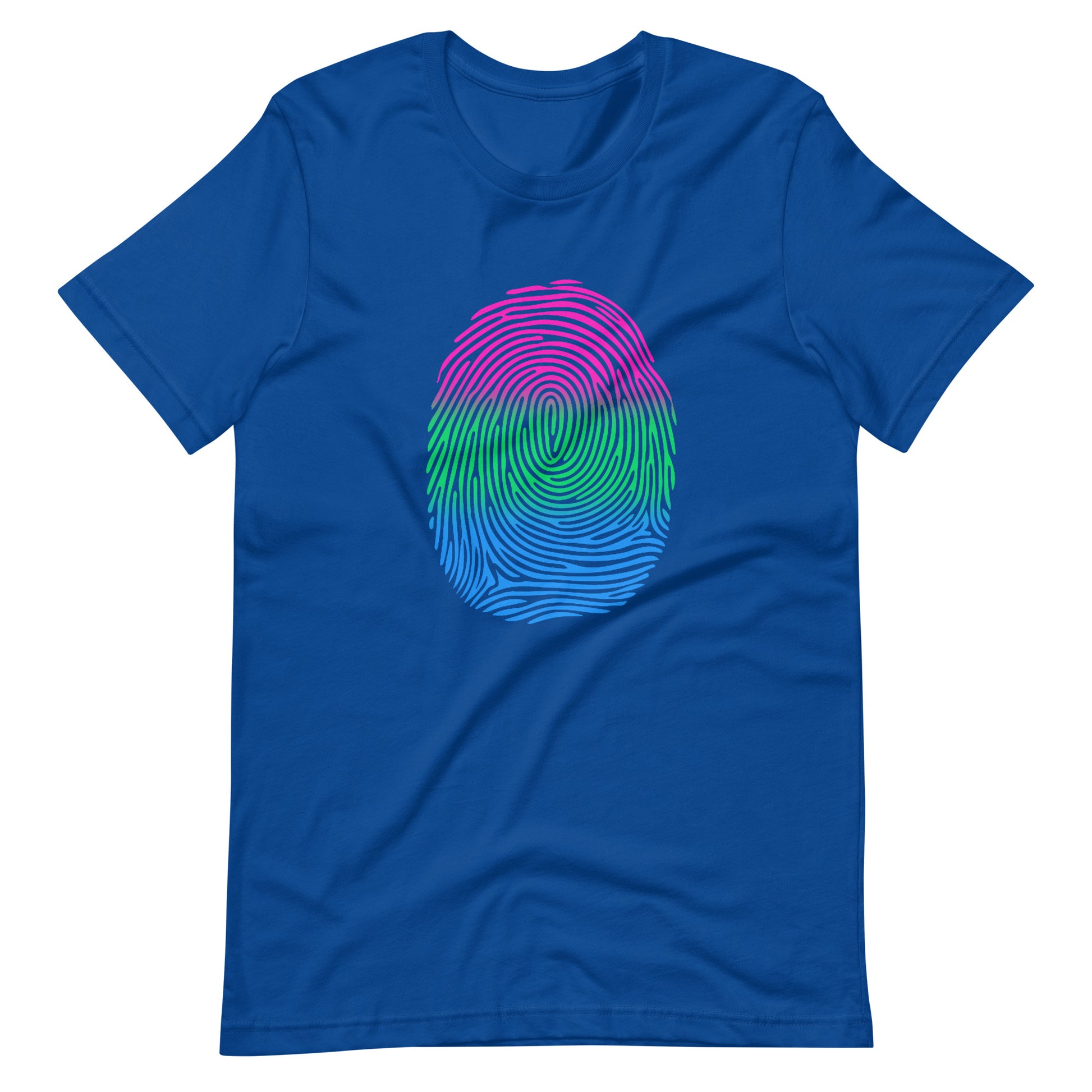 Polysexual Poly Pride Identity Fingerprint Shirt - Unisex True Royal Polysexual unisex-staple-t-shirt-true-royal-front-66100b556ea6d