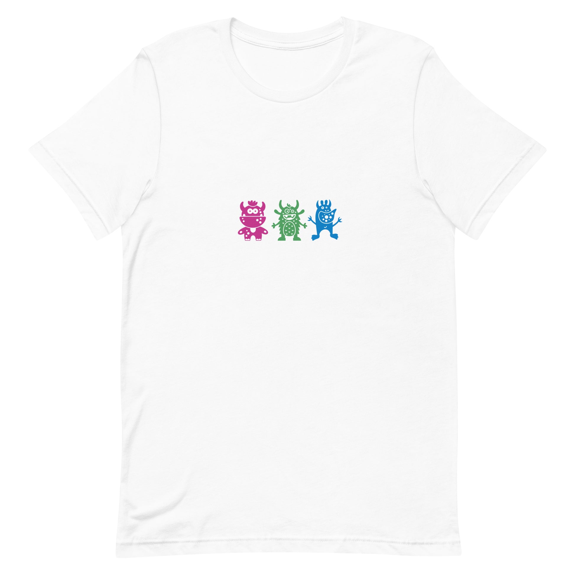 Polysexual Poly Pride T-Shirt - Doodle Monster White Polysexual unisex-staple-t-shirt-white-front-64cff214d407a