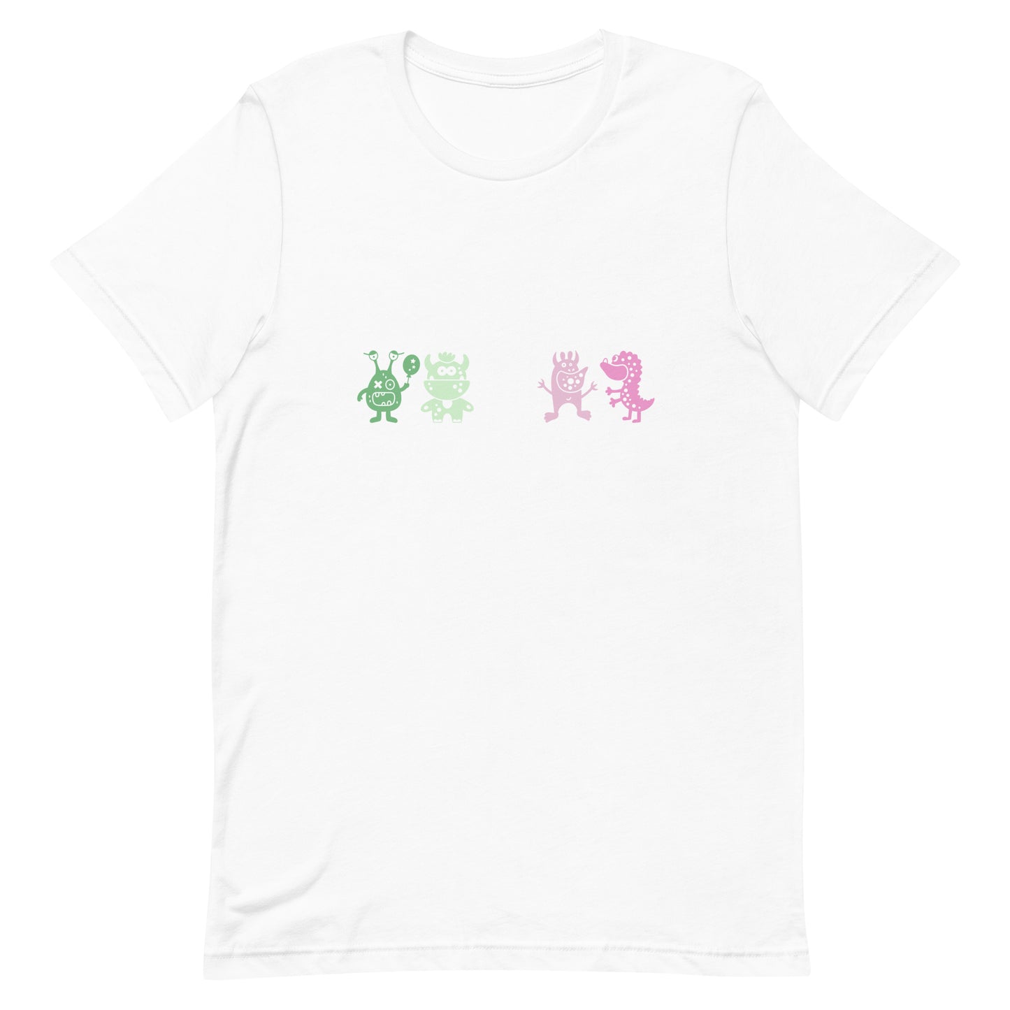 Abrosexual Pride Doodle Monster T-Shirt White Abrosexual unisex-staple-t-shirt-white-front-64cff7c1aa5bb