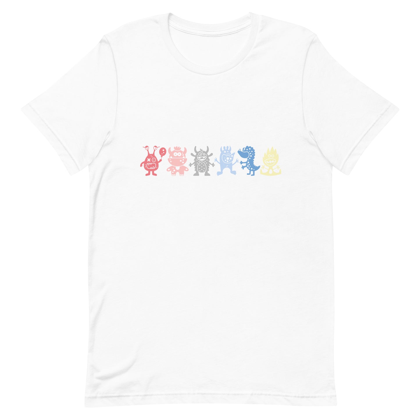 Genderflux Pride Shirt - Doodle Monster White Genderflux unisex-staple-t-shirt-white-front-64cff841e18da