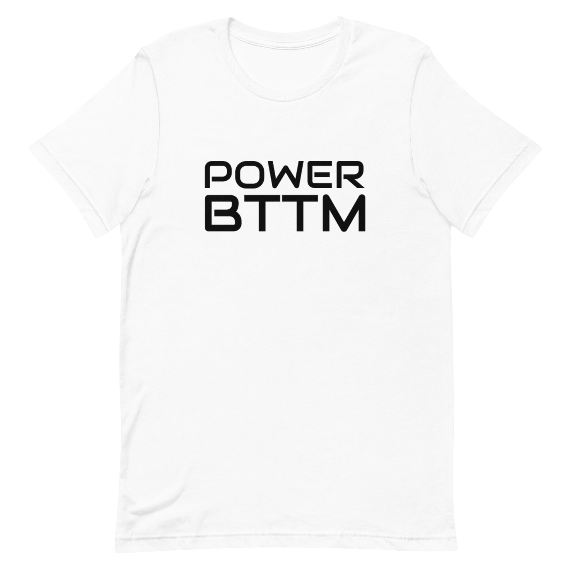 Power Bottom T-shirt White Gay unisex-staple-t-shirt-white-front-64ed2d527d4c3