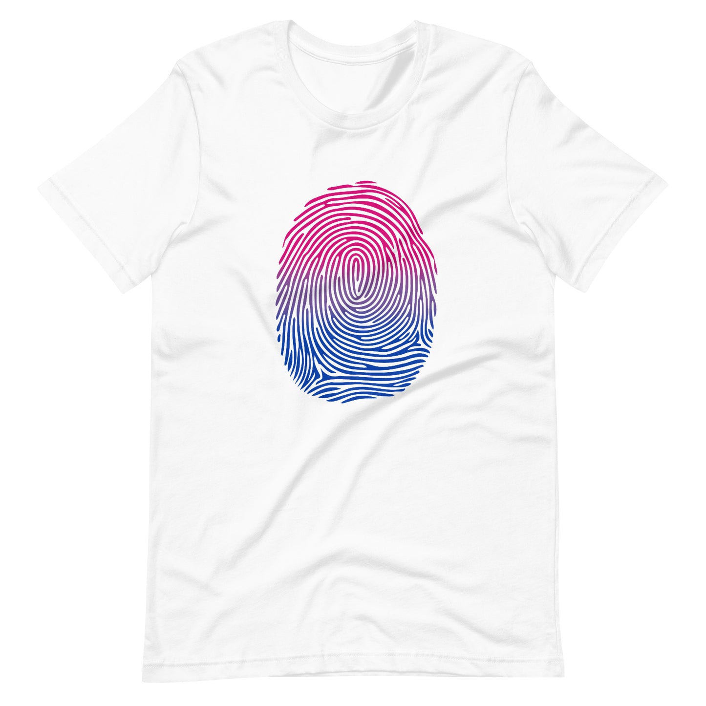 Bisexual Bi Pride Identity Fingerprint Shirt - Unisex White Bisexual unisex-staple-t-shirt-white-front-660f543996b7a