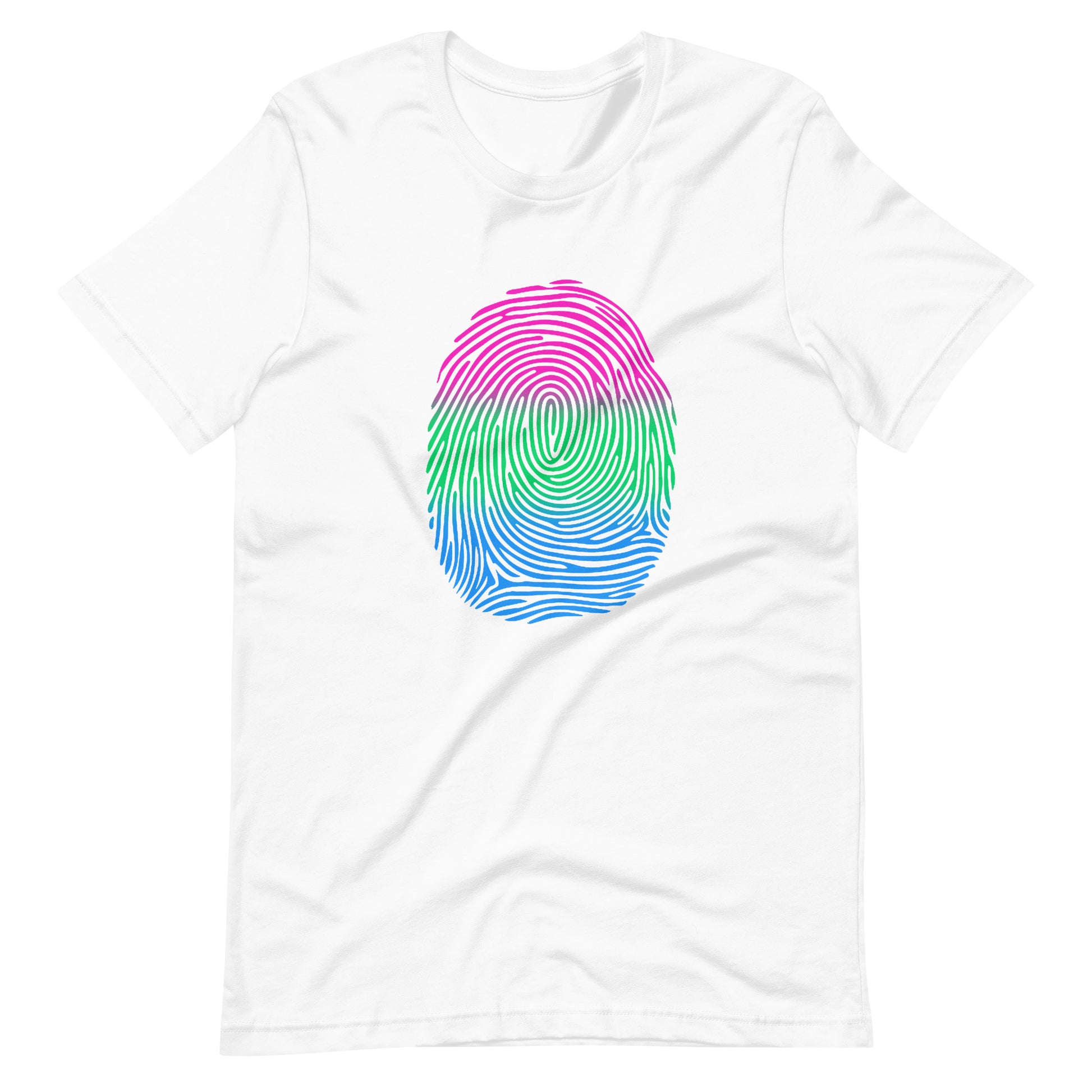 Polysexual Poly Pride Identity Fingerprint Shirt - Unisex White Polysexual unisex-staple-t-shirt-white-front-66100b5575f08