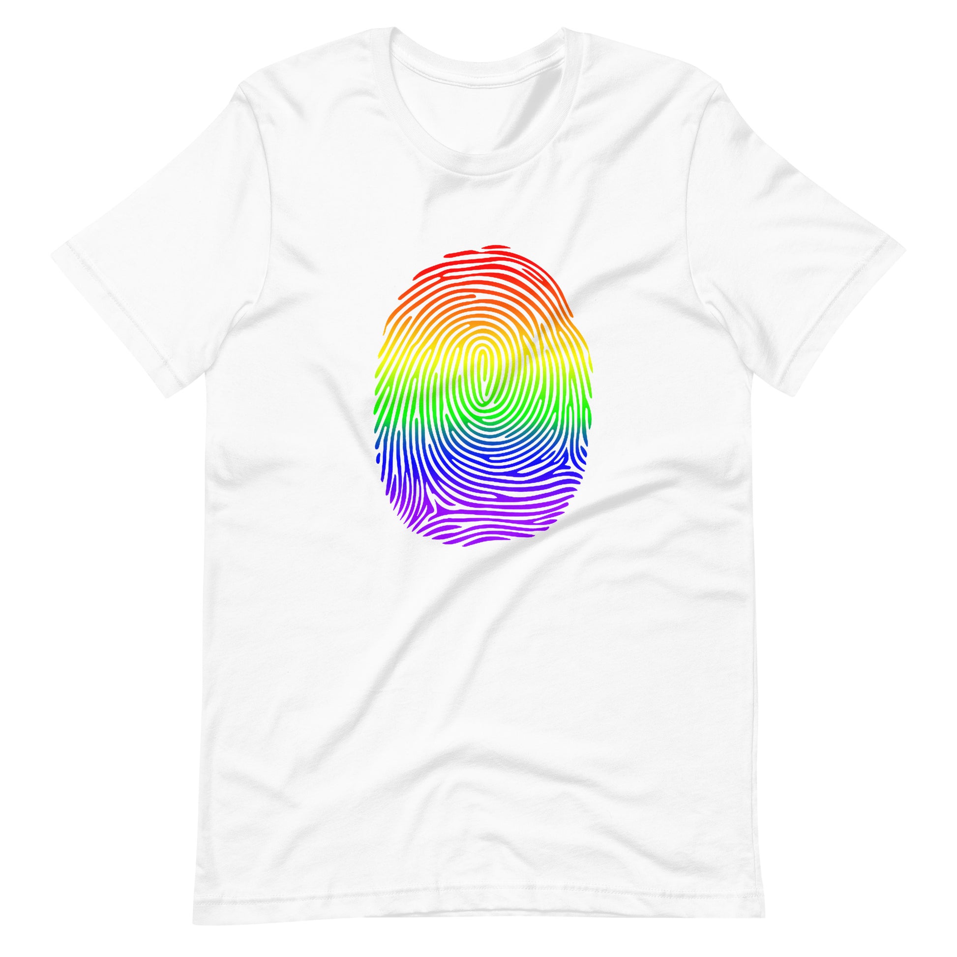 LGBT LGBTQ Pride Identity Fingerprint Shirt - Unisex White Pride unisex-staple-t-shirt-white-front-66100c1602222