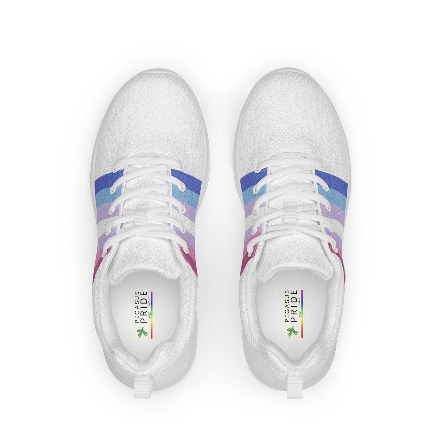 Bigender Pride Flag Women’s Athletic Shoes Bigender womens-athletic-shoes-white-front-64a77b0d7b7c7