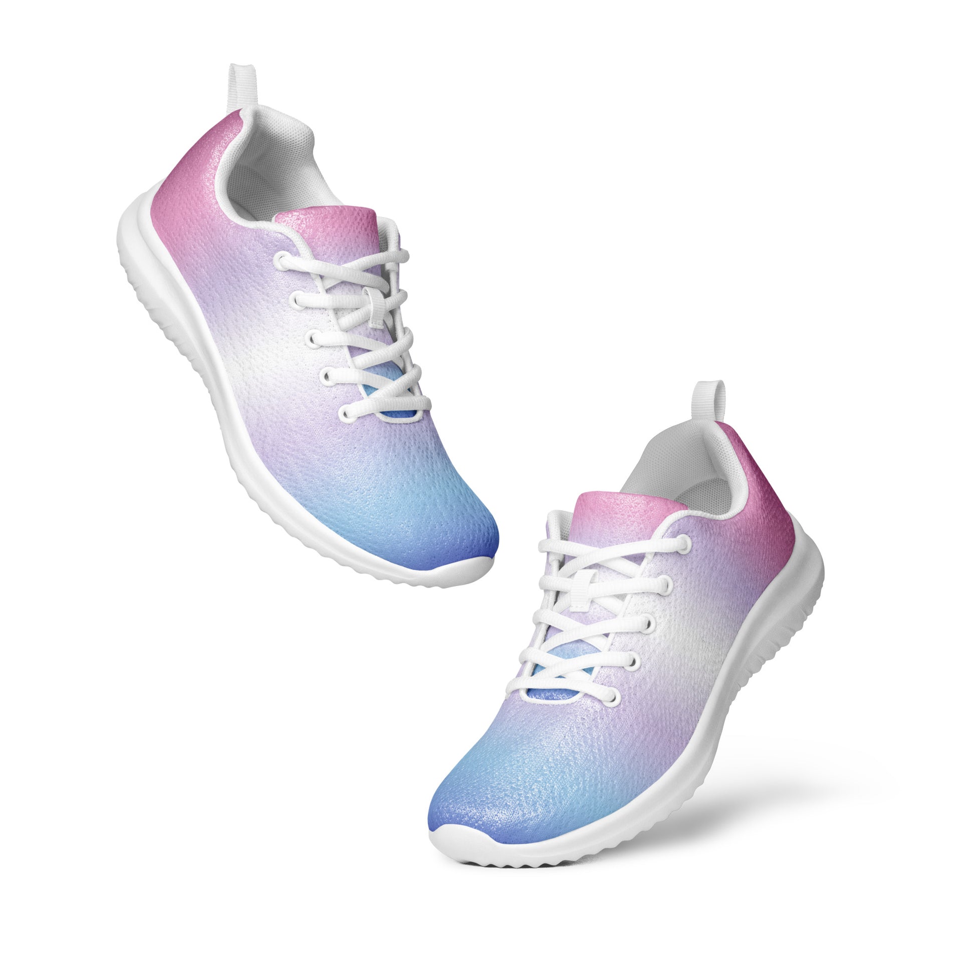 Bigender Pride Women’s Athletic Shoes in Ombre womens-athletic-shoes-white-front-64a77b91b8d42