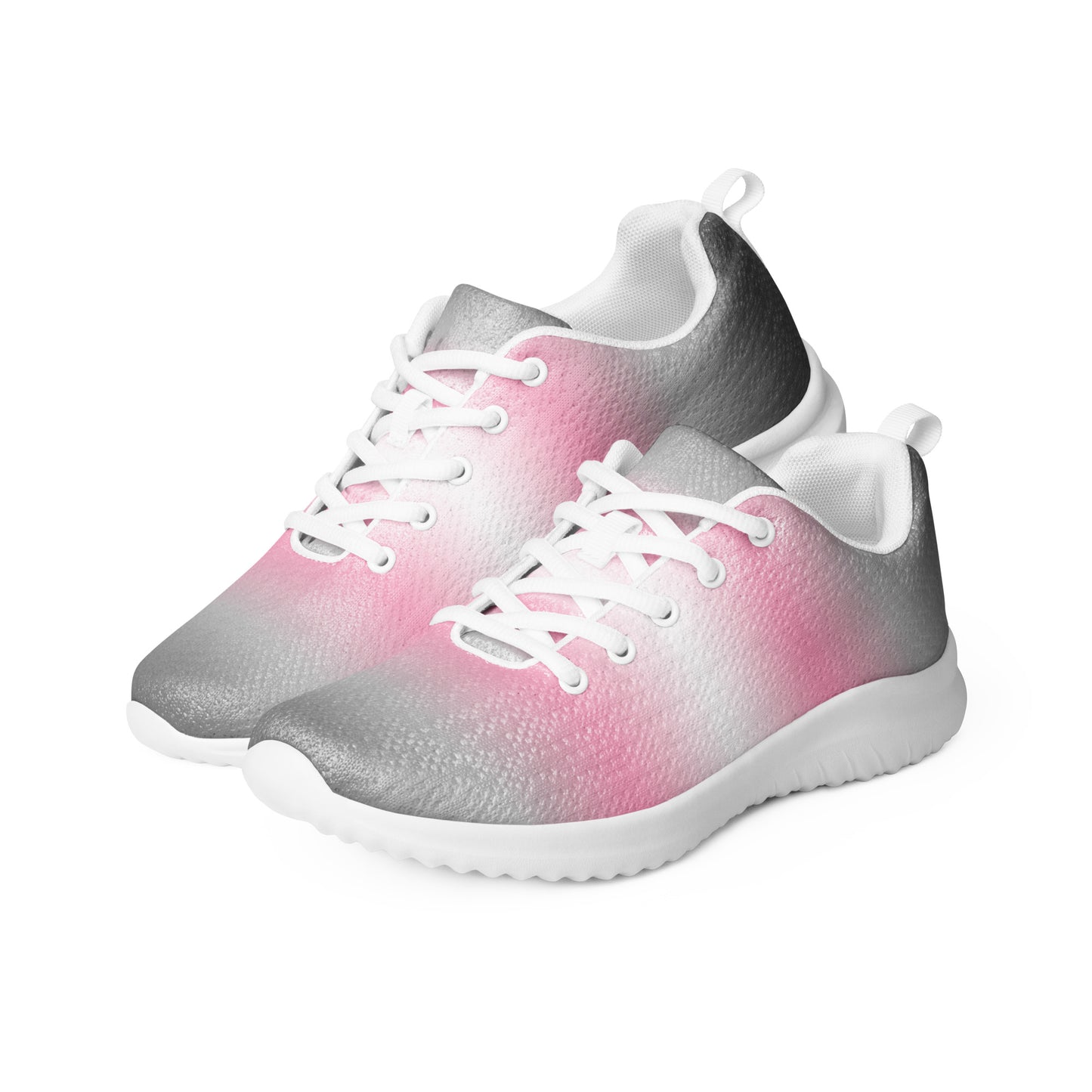 Demigirl Pride Women’s Athletic Shoes - Ombre womens-athletic-shoes-white-left-front-64a880aaa3c44