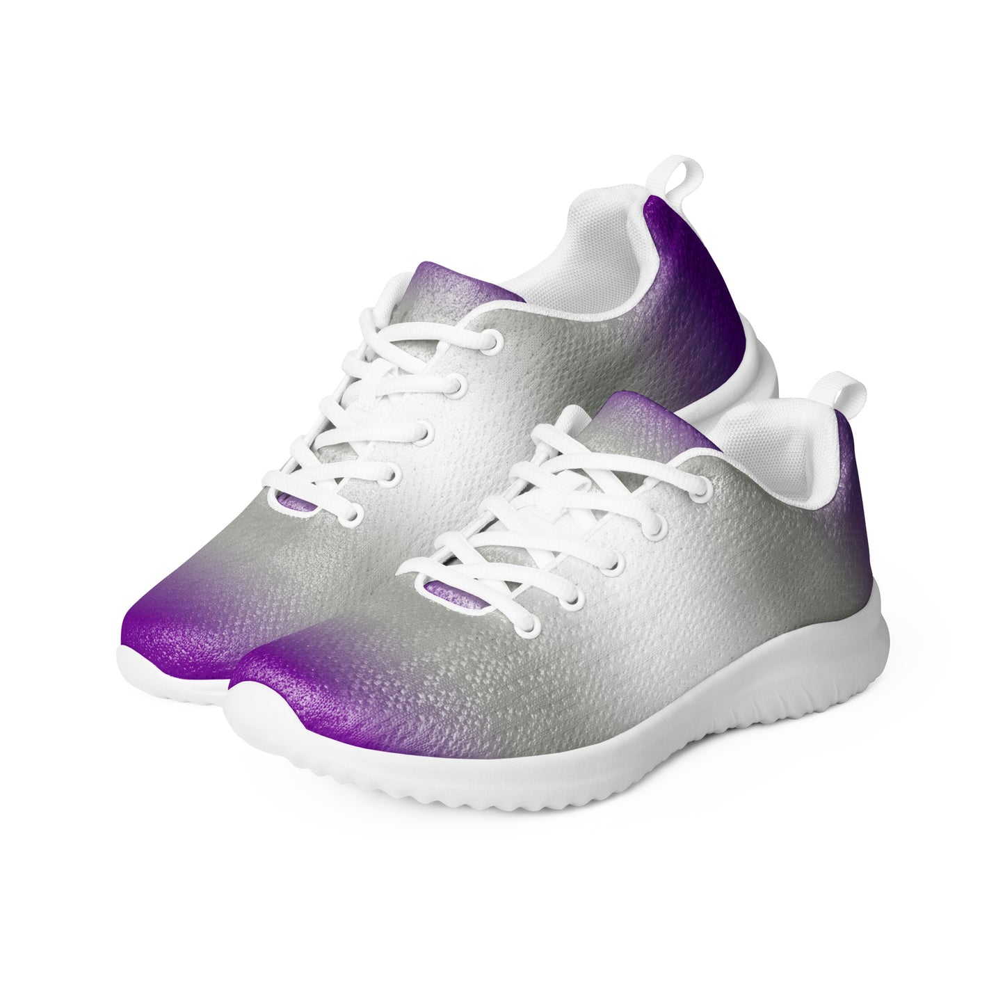 Greysexual Pride Women’s Athletic Shoes - Ombre womens-athletic-shoes-white-left-front-64a88ac0d22f7