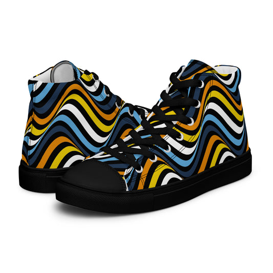 Aroace Wavey Women’s High Top Canvas Athletic Shoes Black Aroace womens-high-top-canvas-shoes-black-left-657e83881fd6a High Top Shoes